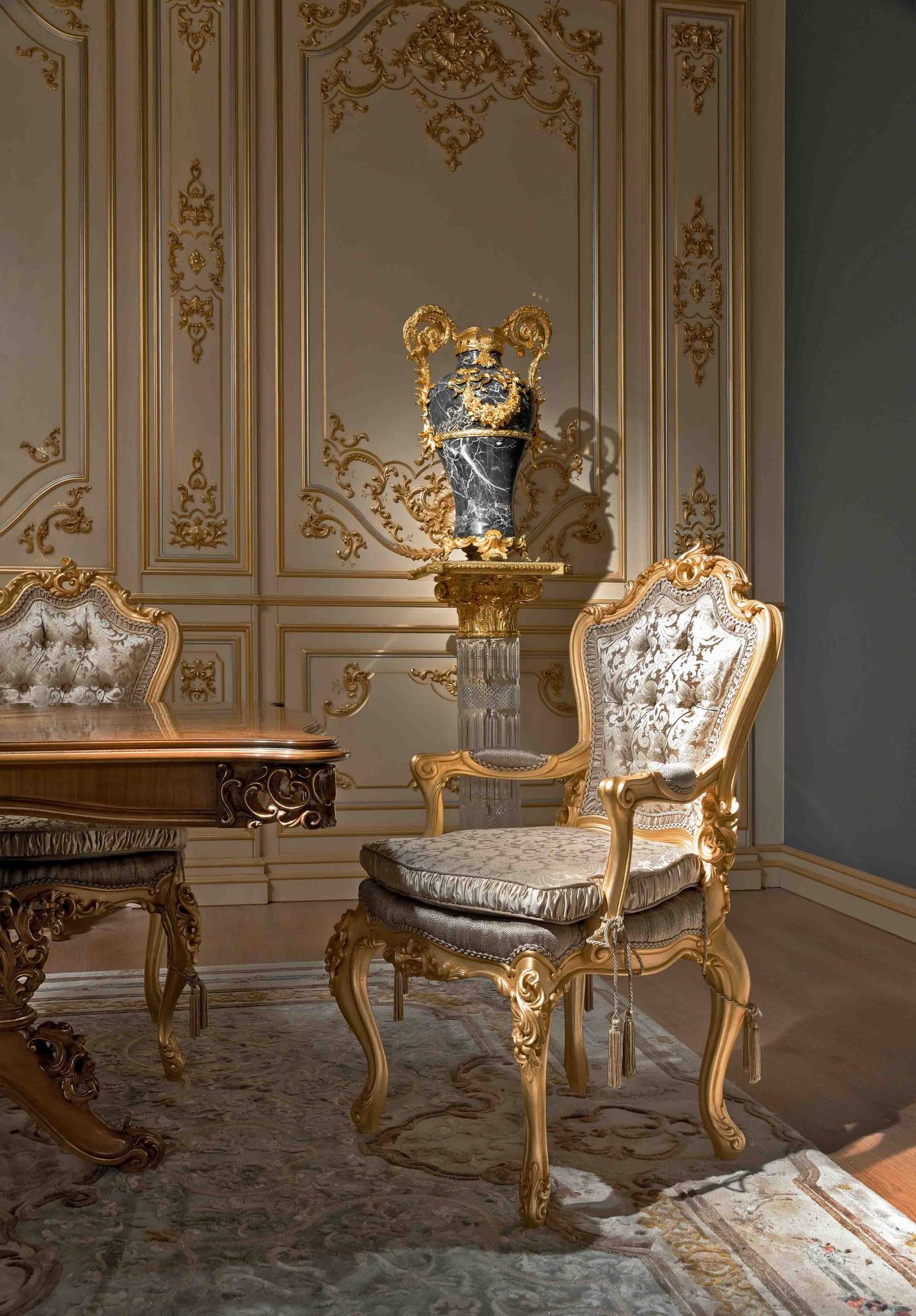 BelCor MS0181BX 01 T 01 armchair Majestic dining room Eleganza seat fabric cushion classic italian luxury