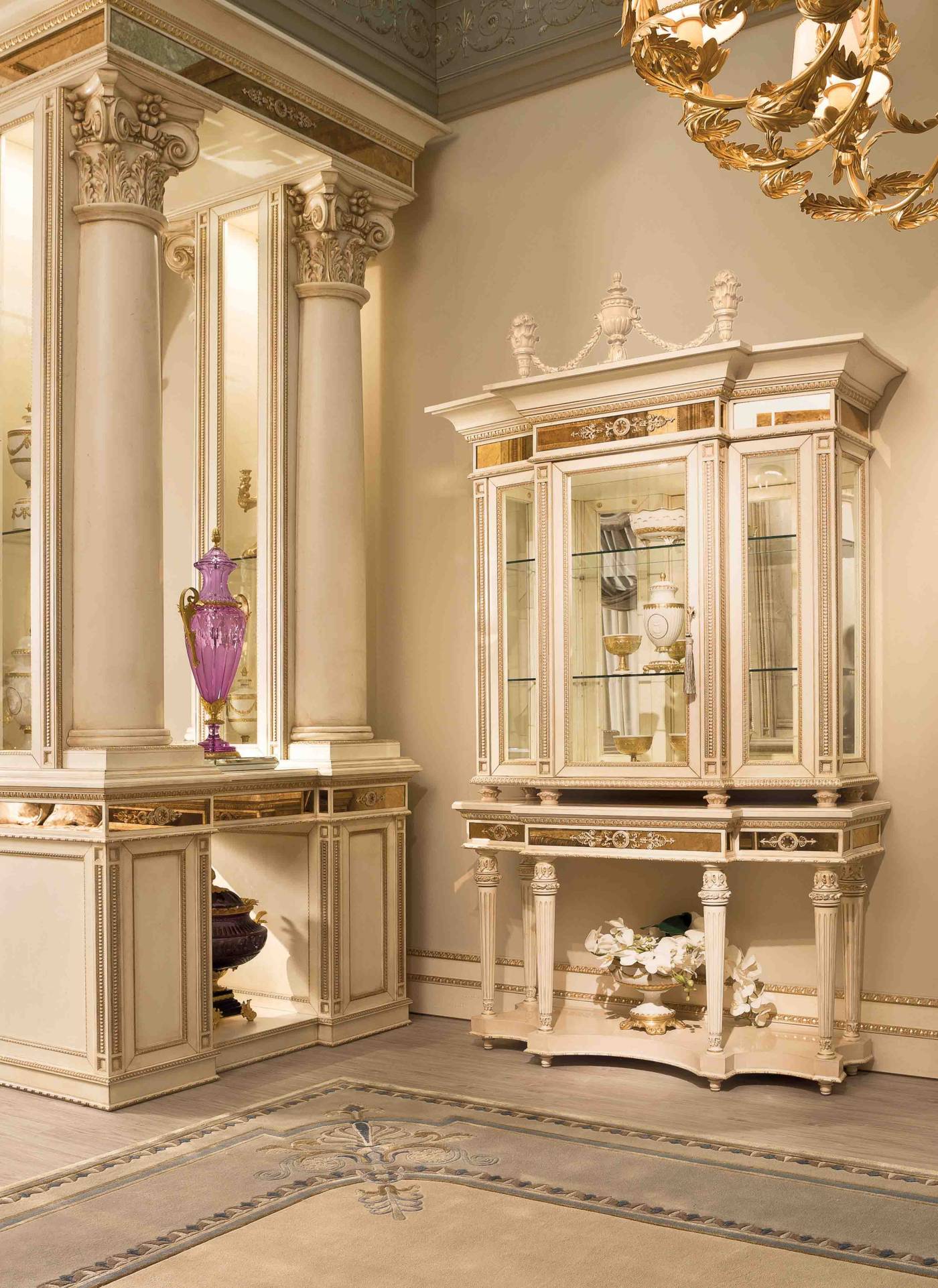 BelCor GD0102BX 01 T 01 showcase Granducale dining room precious carvings top decorative bronzes elegant luxury furnishings