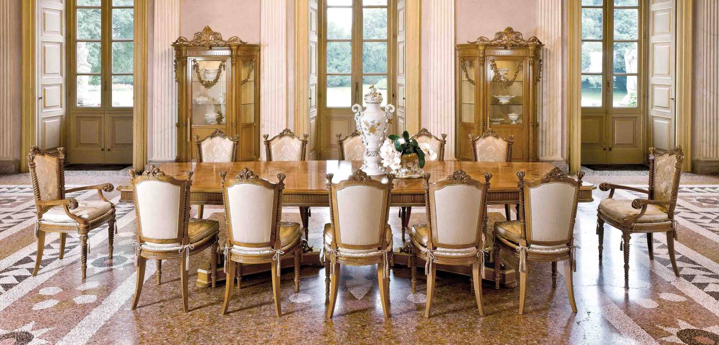 BelCor VE0156CX 01 T 01 dining table Versailles dining room bases elegant carvings handcrafted made in italy furniture