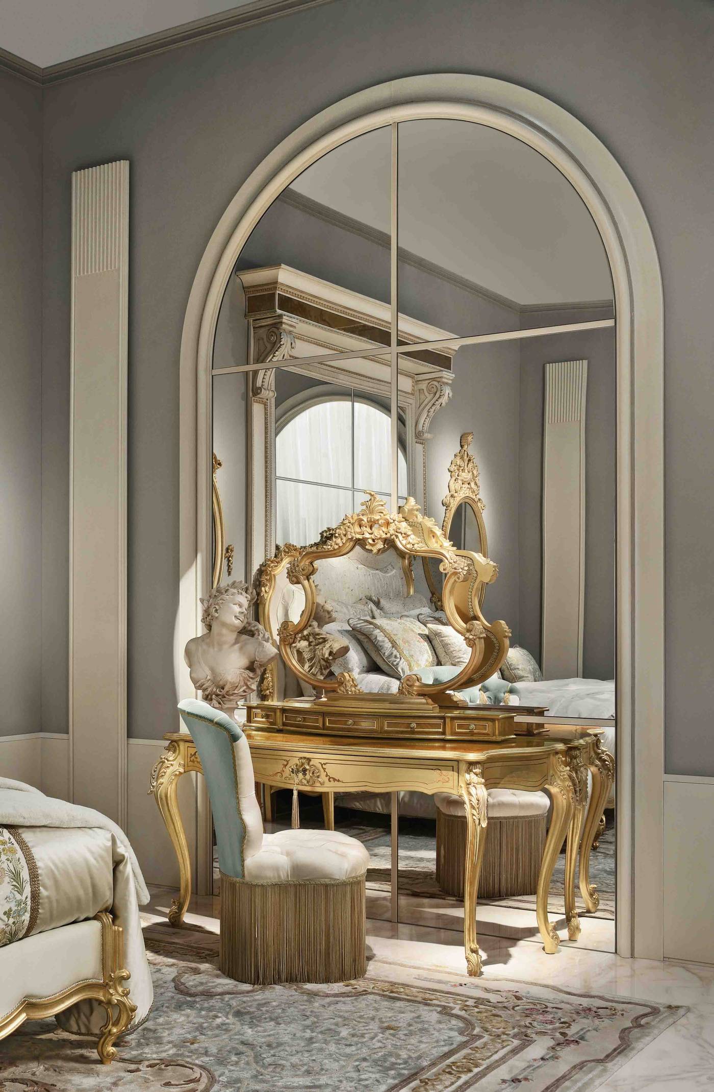 BelCor MS0662NY 01 T 01 dressing table Majestic bedroom Meraviglia golden dressing table luxurious made in italy furnishings furnitures