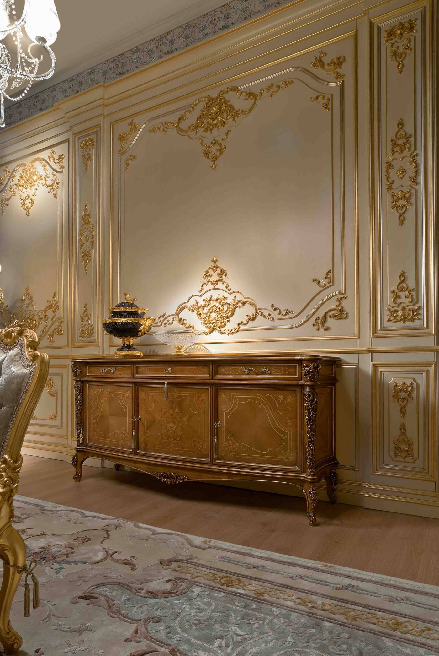 BelCor MS0133NX 01 T 01 sideboard Majestic dining room Eleganza drawers doors elegant inlays iconic italian furniture design