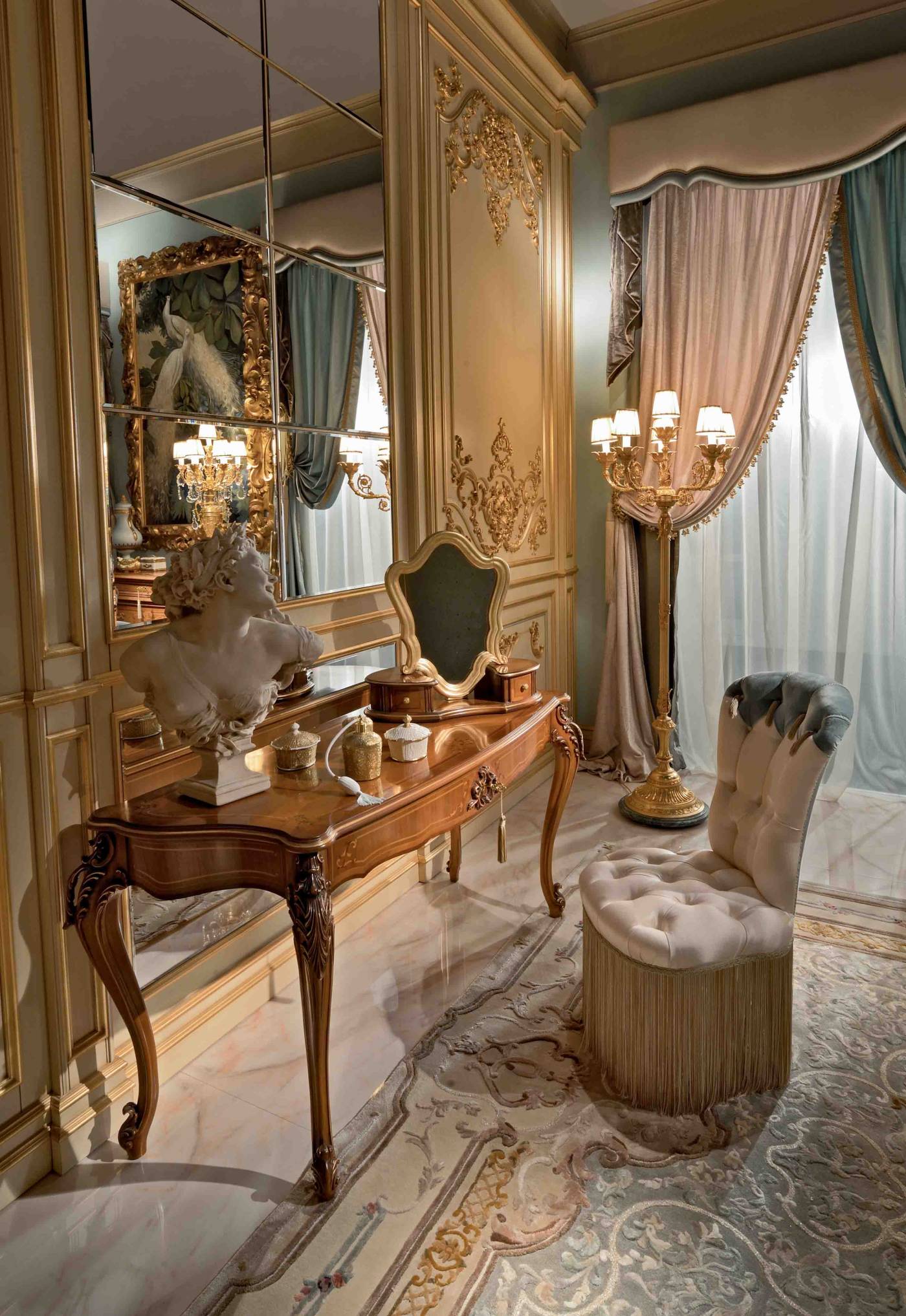 BelCor MS0671CY 02 T 01 mirror Majestic bedroom Eleganza antiqued mirror exclusive artisan made decorative