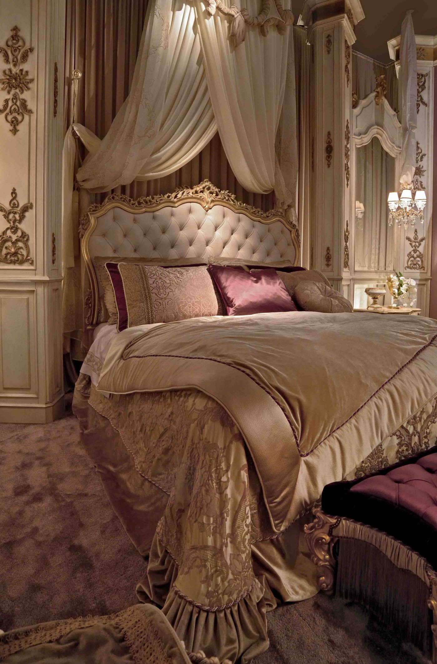 BelCor RG0525IY 01 S 01 bed Regale bedroom Armonia headboard upholstered panel handcrafted furniture italy