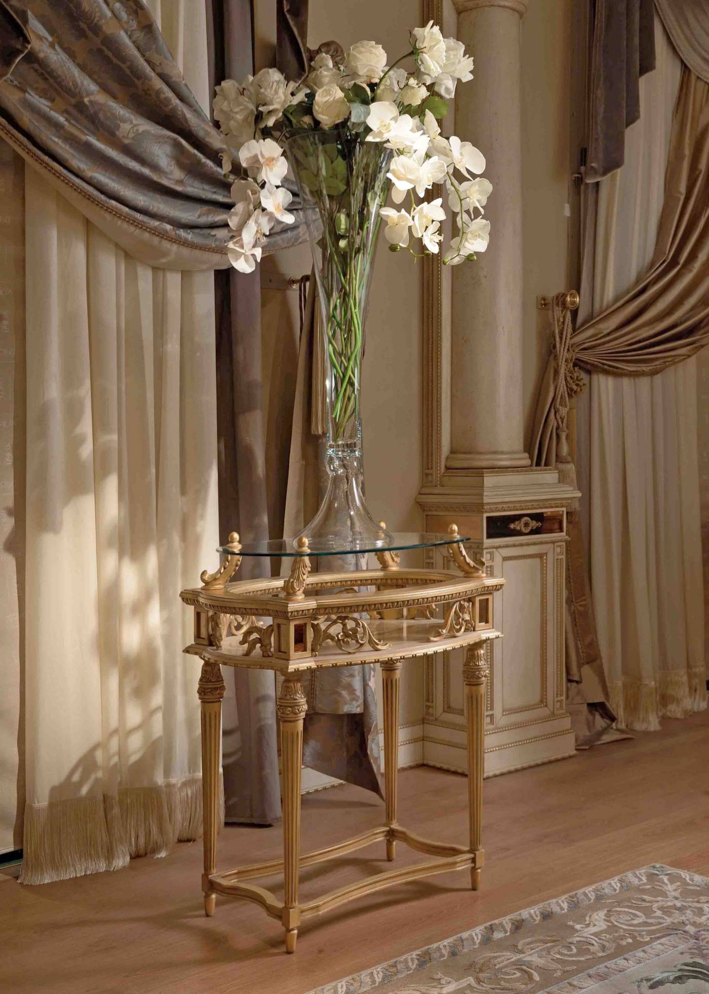 BelCor GD0291NX 02 T 01 sofa back table Granducale living room Melodia middle wooden opened top new classic italian interiors