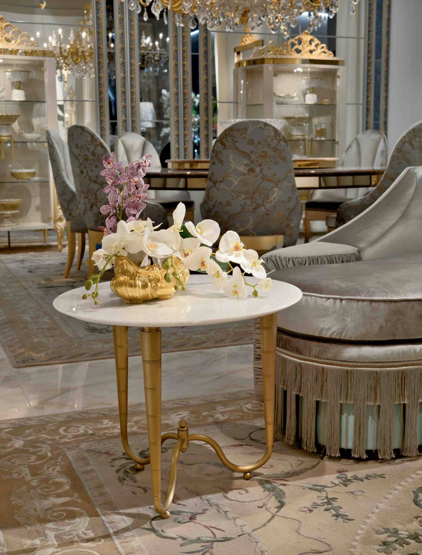 BelCor VS0281MX 01 T 01 side table Venus living room Fascino conical shape marble top masterpieces italian classic luxury