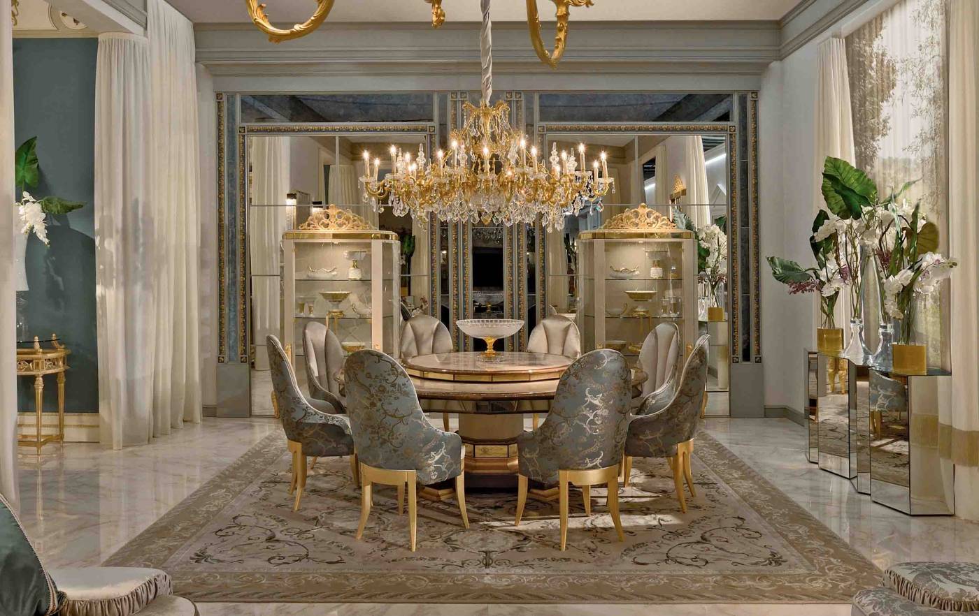 BelCor AD0181AX 05 T 01 armchair Audrey dining room Estasi decorated back furnishings made in italy