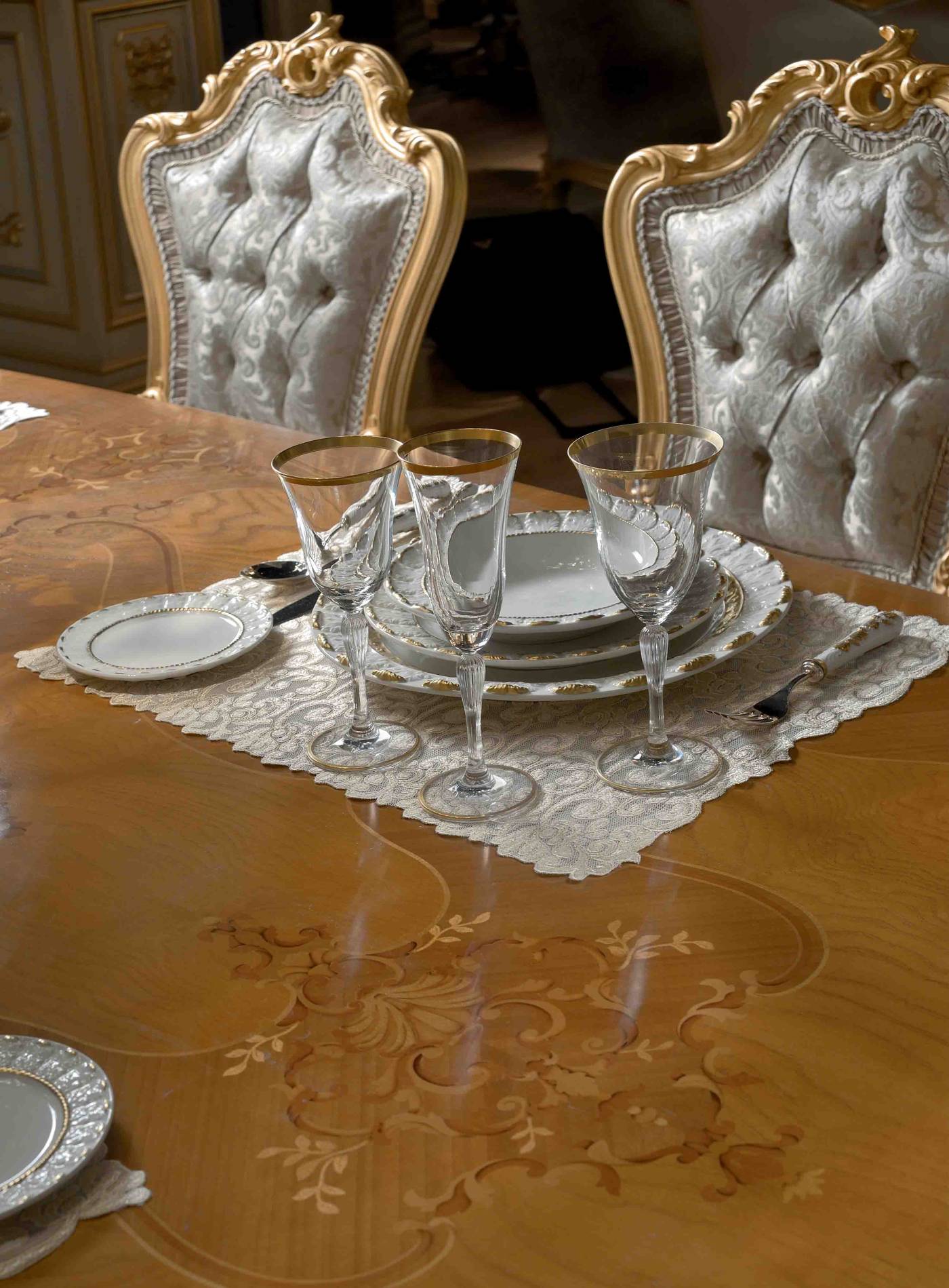 BelCor MS0155GX 03 T 01 dining table Majestic dining room Eleganza walnut ash burl classic italian luxury