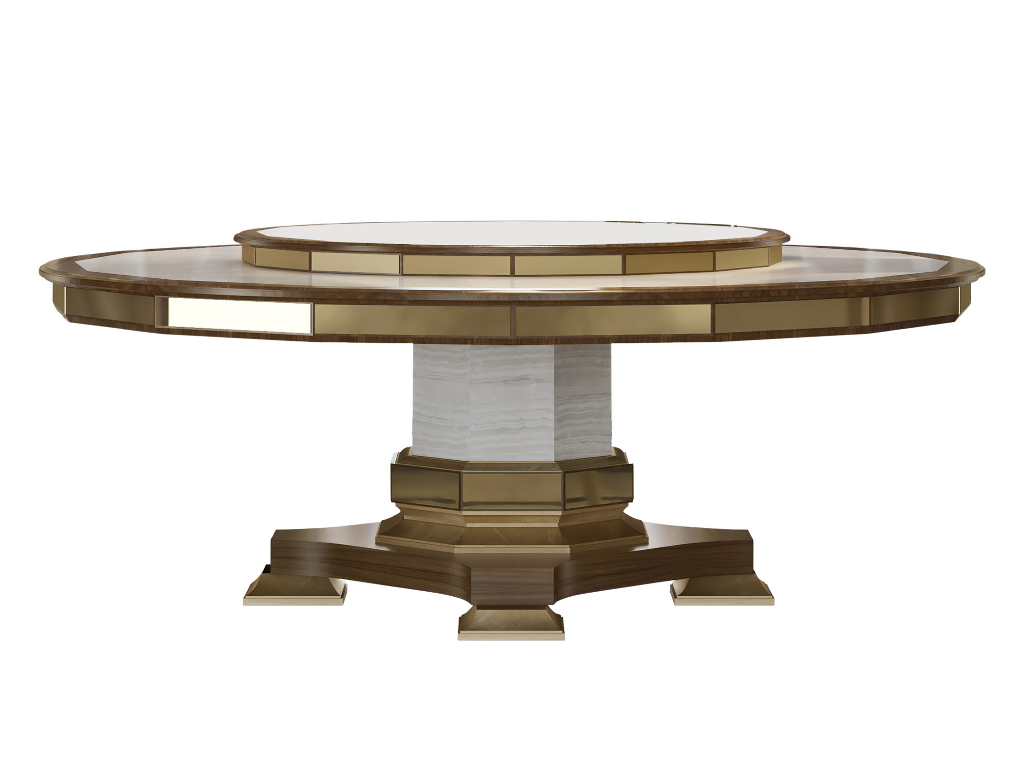 BelCor EG0154AX 01 S 01 dining table Ego dining room Estasi sycomore frisé walnut timeless italian elegance interiors
