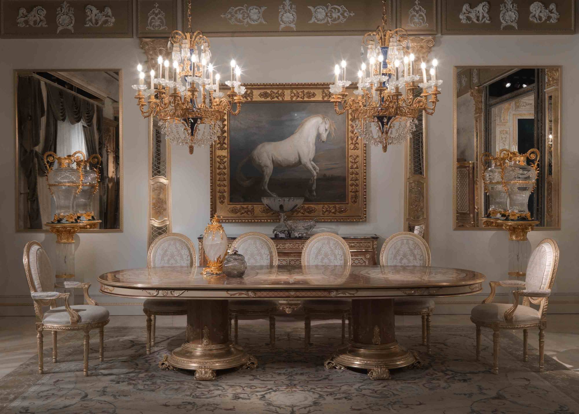 BelCor SF0155CX 03 T 01 dining table Sforza dining room Sublime gold table legs iconic italian furniture design