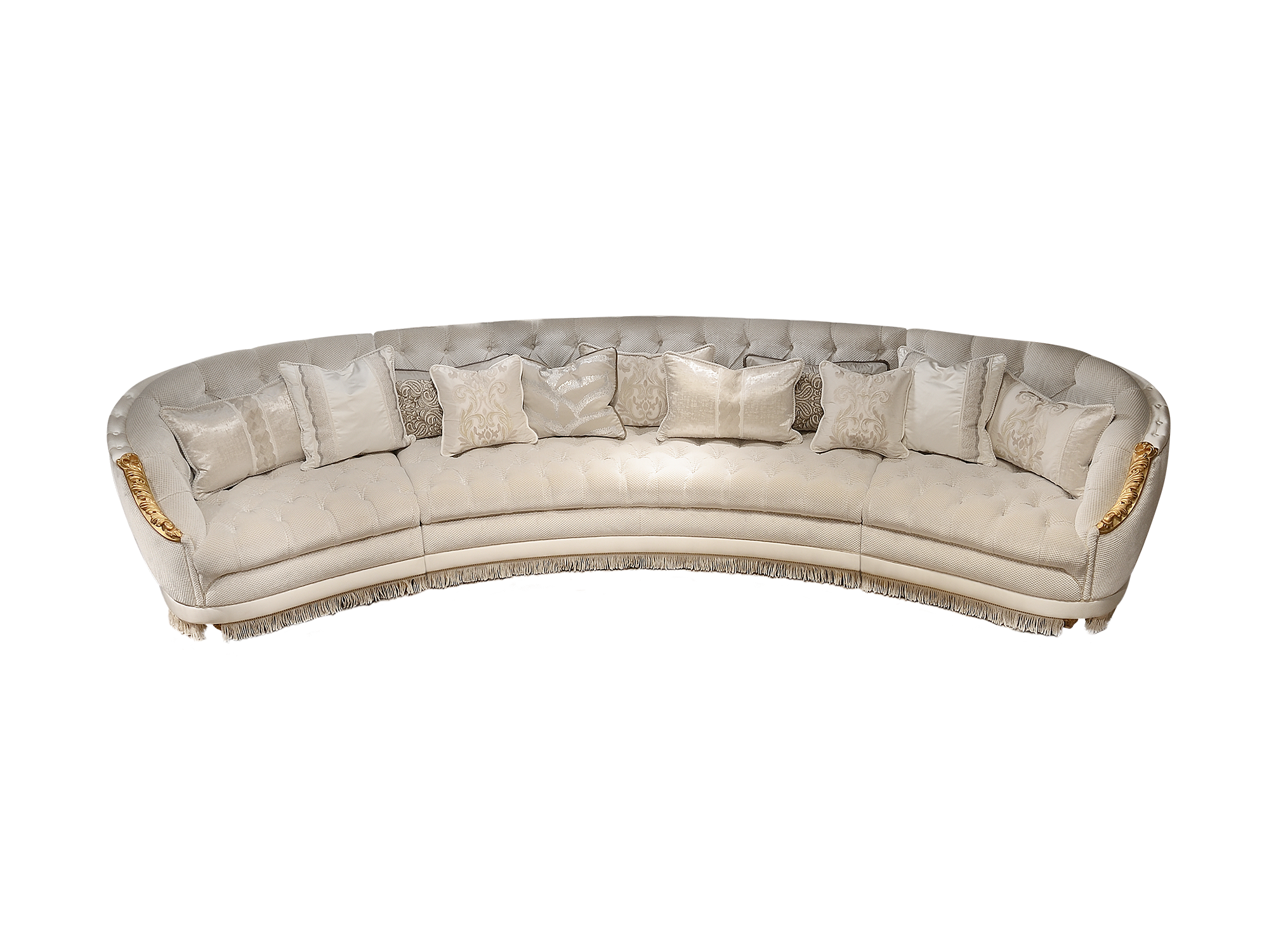 BelCor PA0301 01 S 01 modular sofa Palladio living room Meraviglia sophisticated white gold interior inspiring italian classic projects
