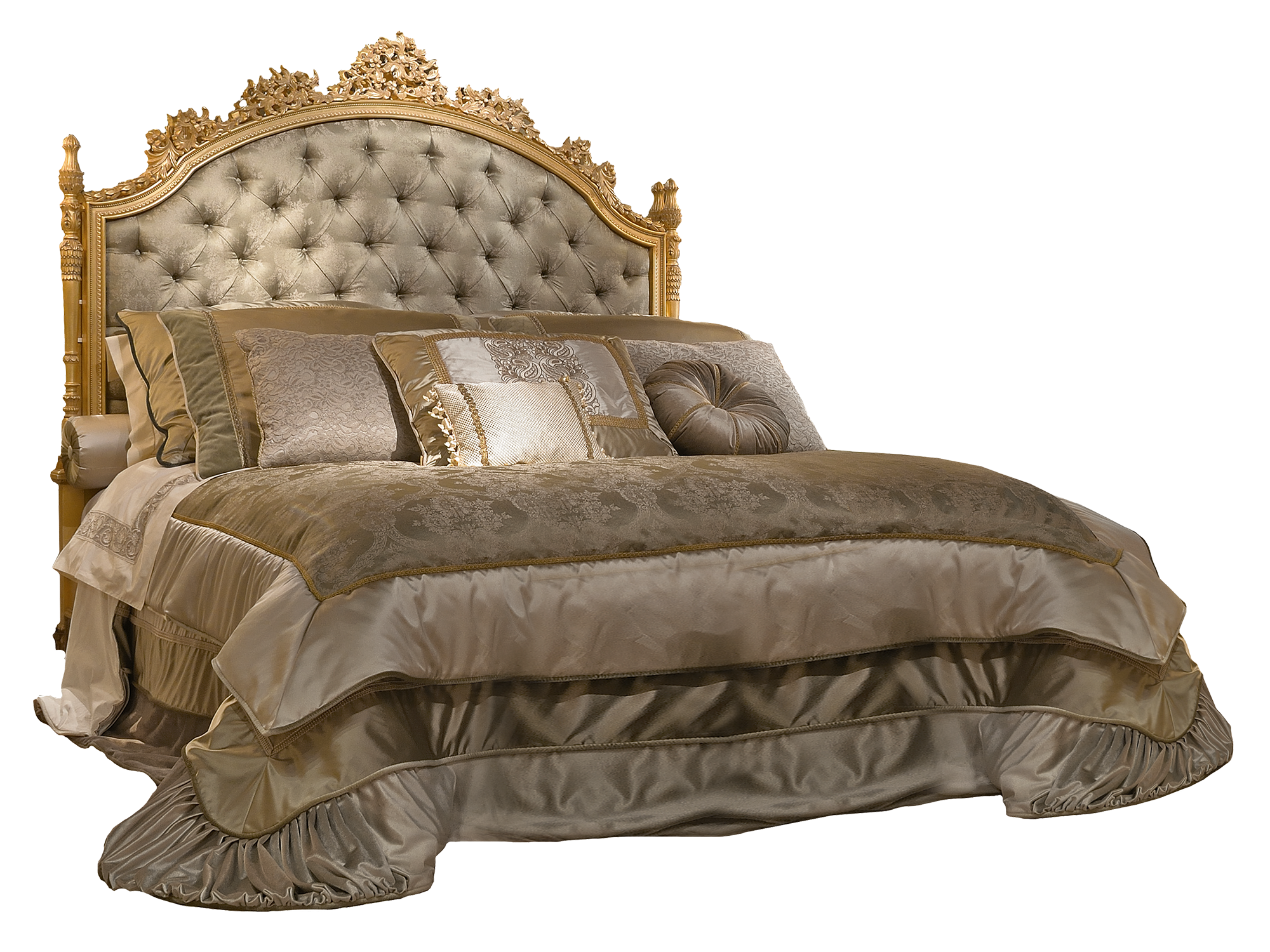 BelCor GD0525IX 01 S 01 bed Granducale bedroom Prodigio precious carvings small decorative columns elegant luxury furnishings