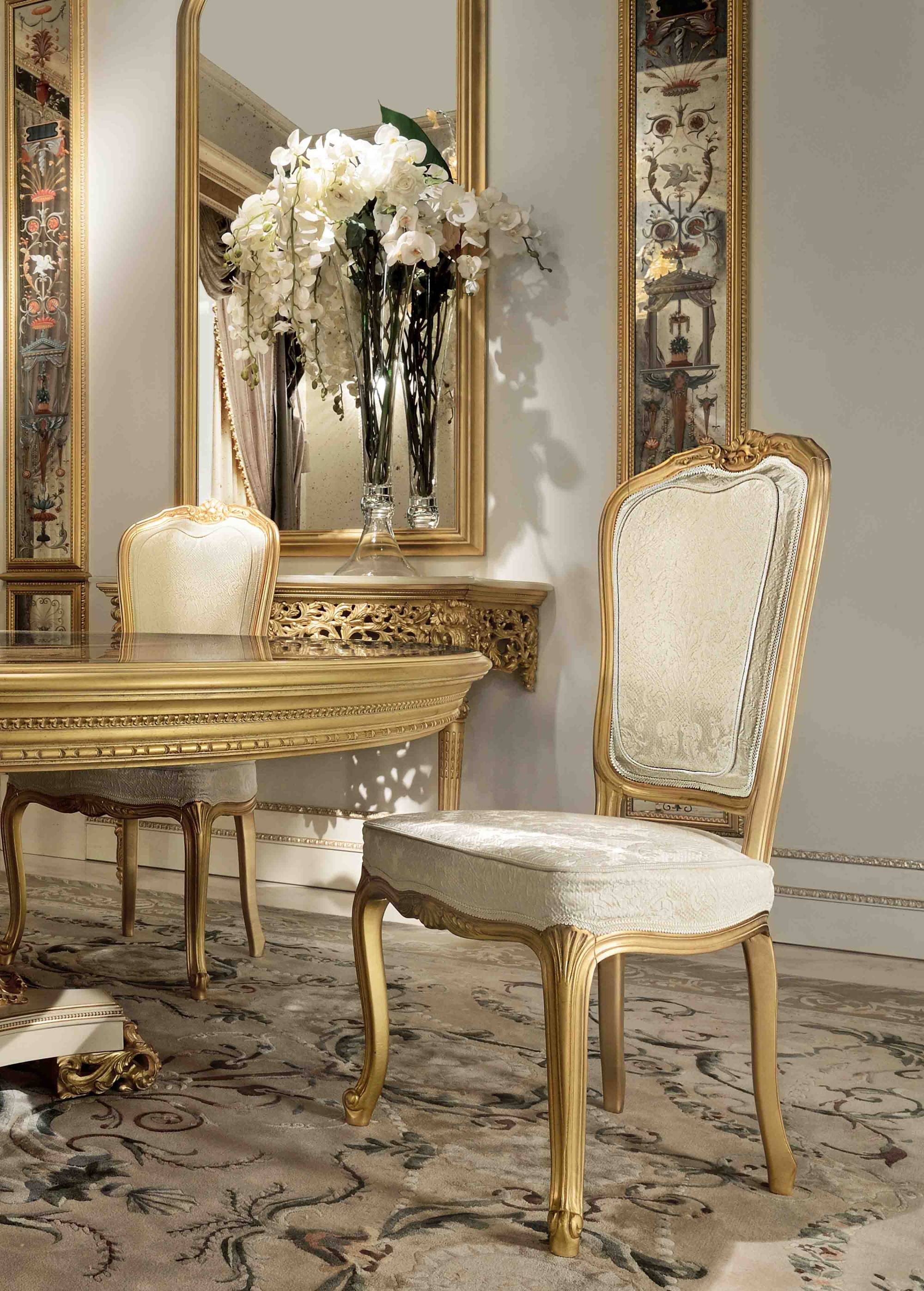 BelCor FD0171BX 01 T 01 chair Fidia dining room Meraviglia gold chair table palladio luxurious italian classic furniture design