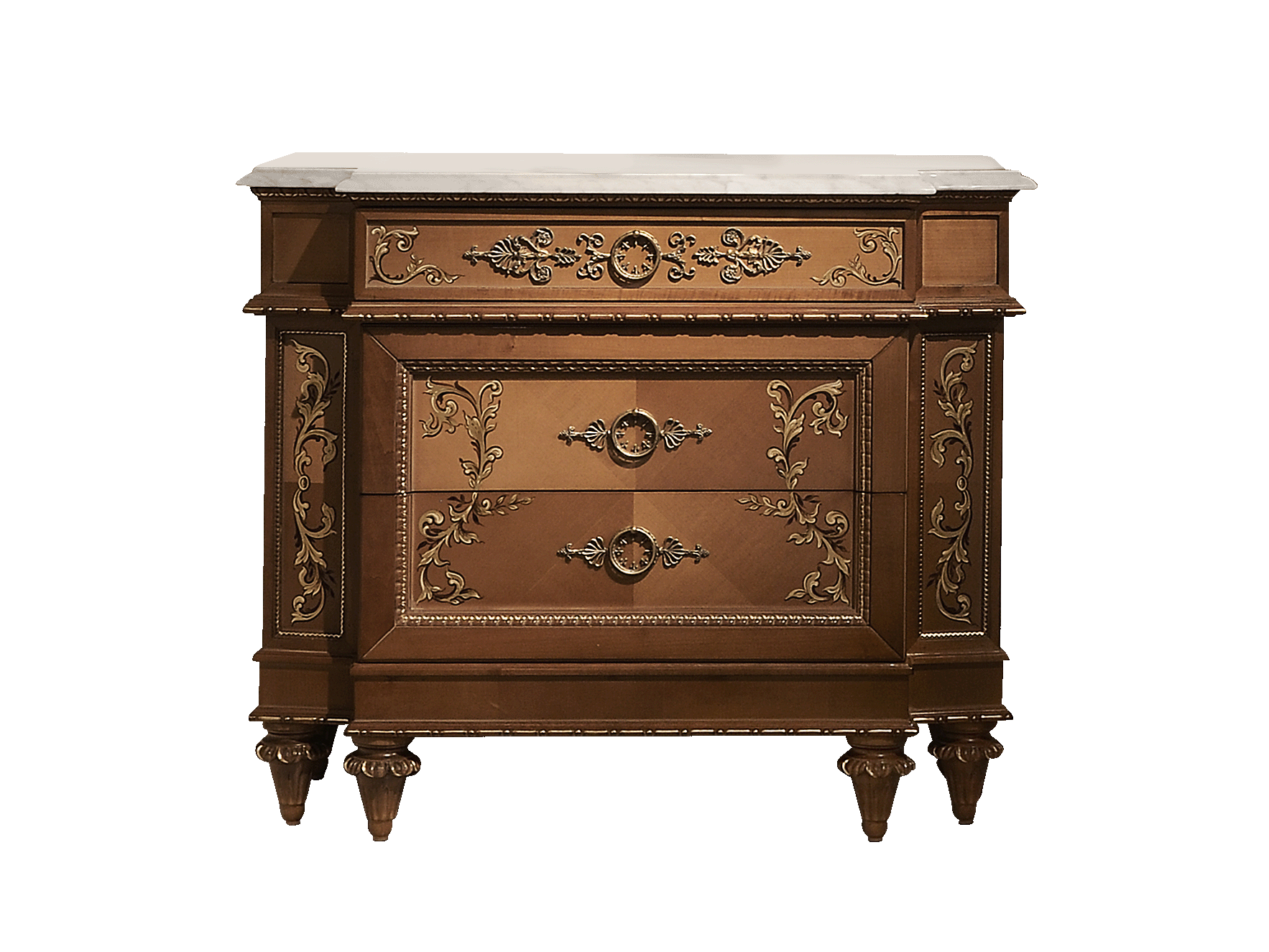 BelCor GD0642CM 01 S 01 night table Granducale bedroom Meraviglia three drawers handmade decorations handcrafted luxury italian