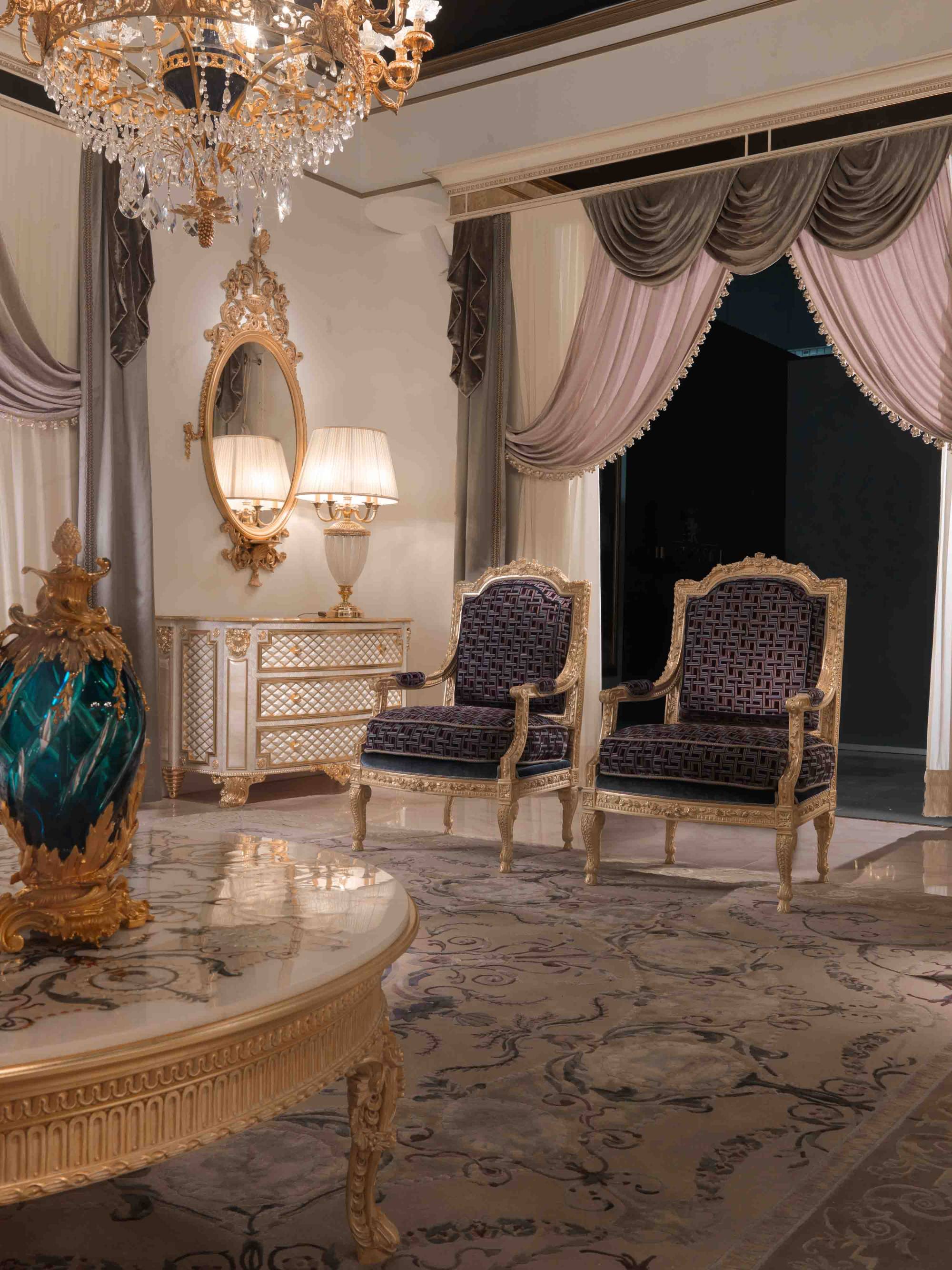 BelCor CO1511LX 01 T 01 armchair Concordia living room Sublime gold motherpearl chest drawers luxury made in italy interior