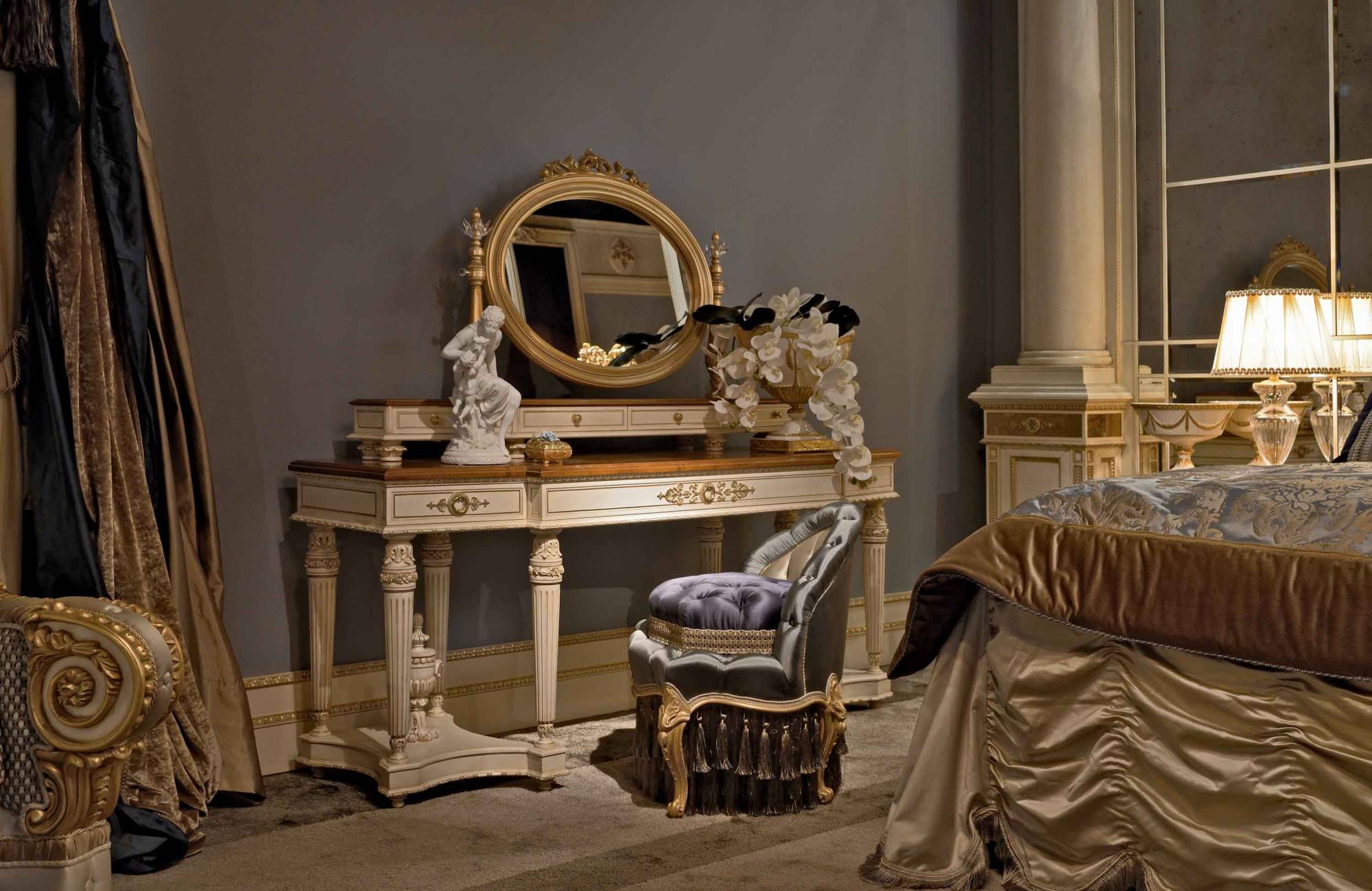 BelCor GD0741BX 01 T 01 armchair Granducale bedroom Fascino padded seat precious trimming handmade italian design