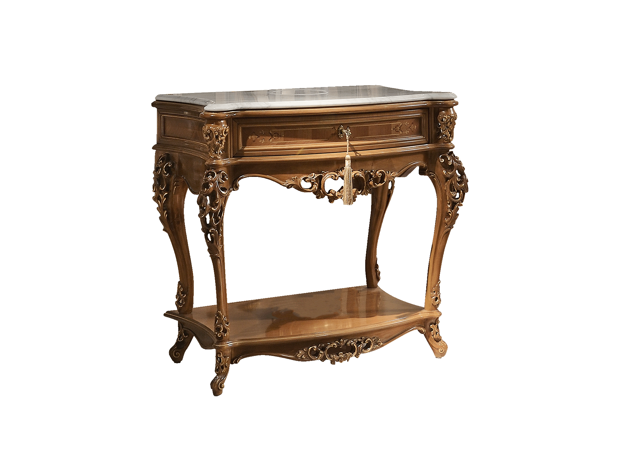 BelCor MS0231BM 01 S 01 console Majestic living room Meraviglia carved legs drawer artisanal handmade luxury furniture