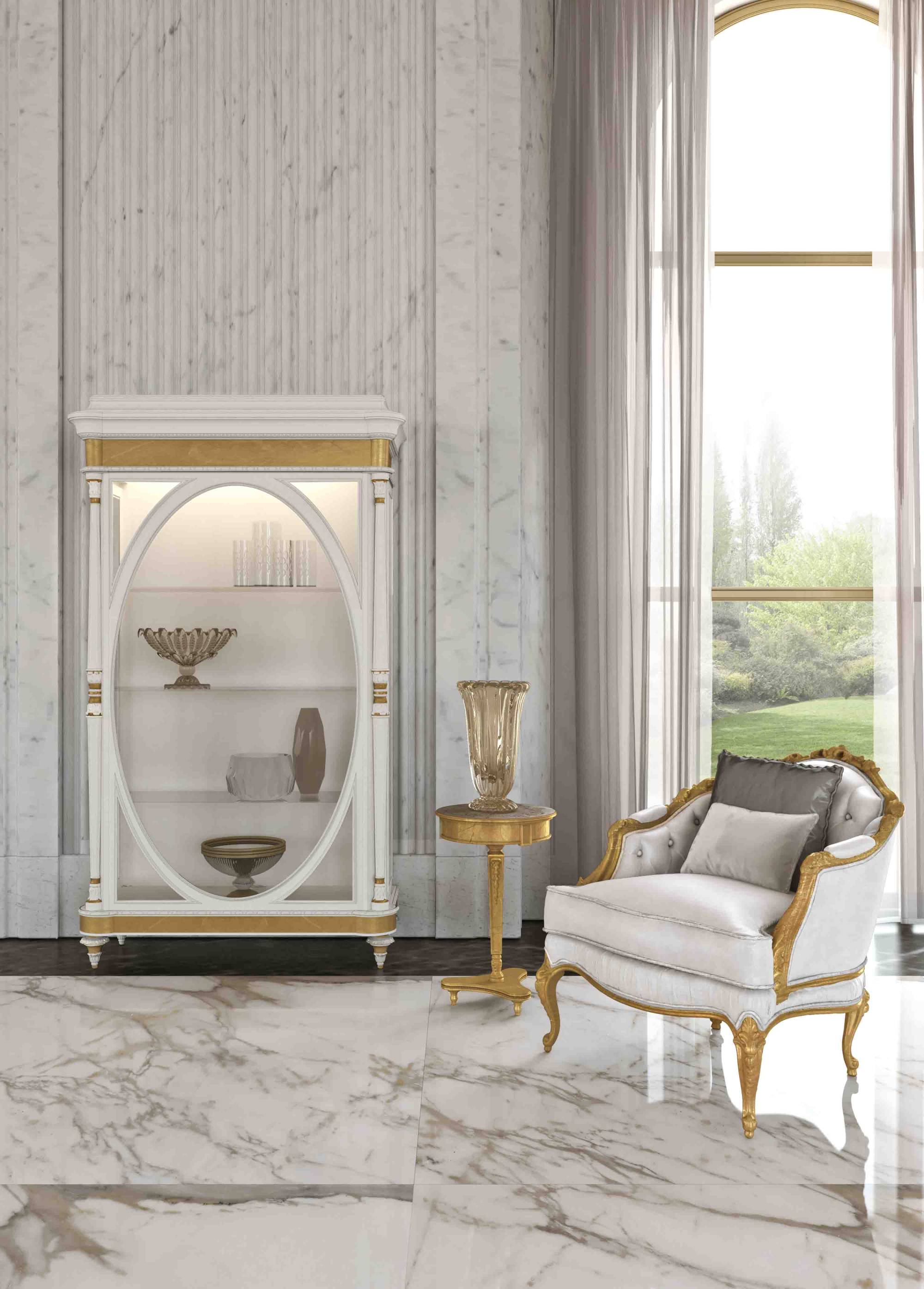 BelCor GD1511LZ 03 T 01 armchair Granducale living room Armonia wite ambient luxury interiors made in italy