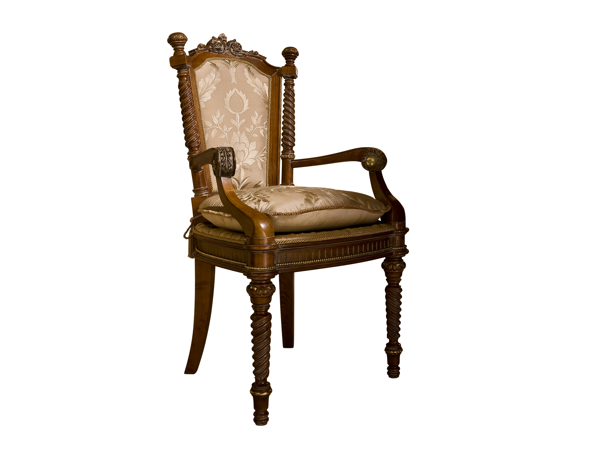 BelCor VE0181BX 01 S 01 dining chair Versailles dining room legs elaborate spiral turning exclusive italian luxury