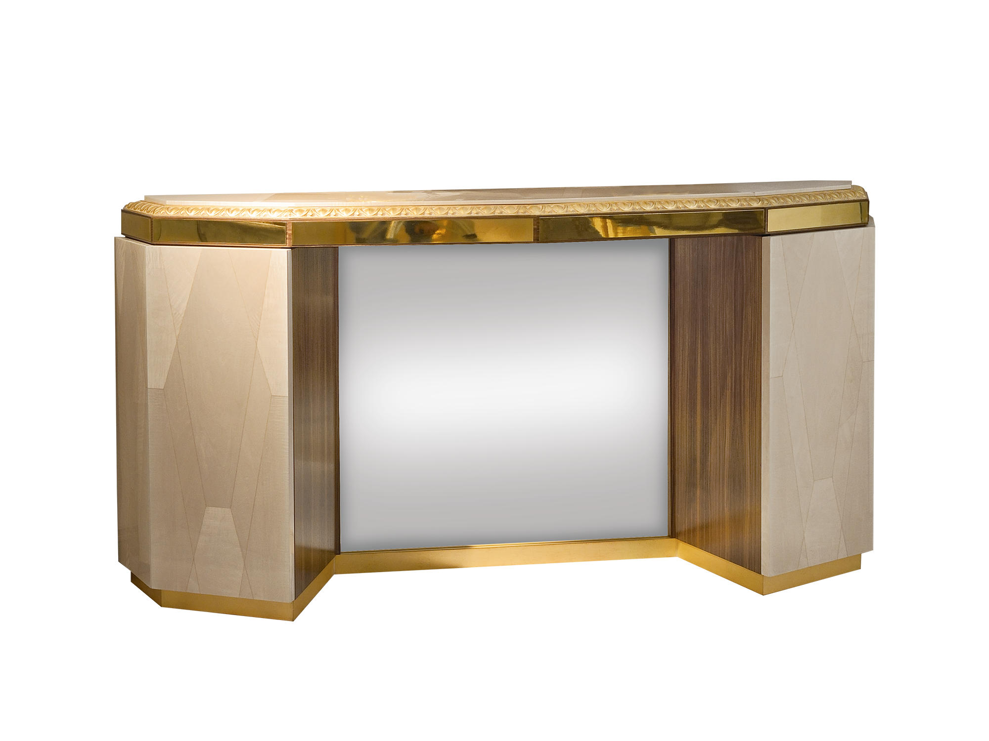 BelCor EG0232BX 01 S 01 console Ego living room Estasi sycomore frisé geometrical inlays luxury italian handcrafted interiors