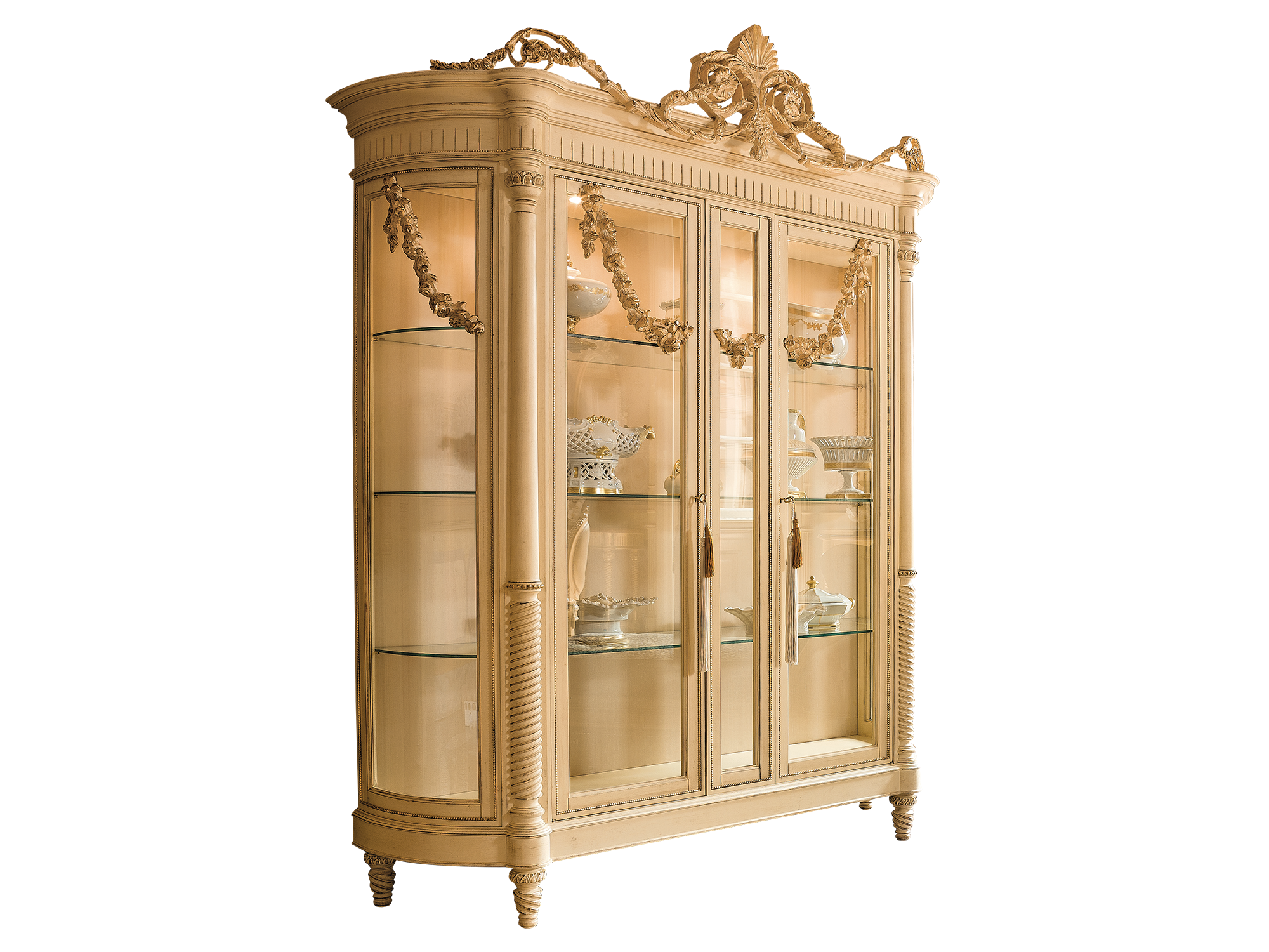 BelCor VE0103AX 01 S 01 showcase Versailles living room columns elaborate spiral turning new classic italian interiors with luxurious essence