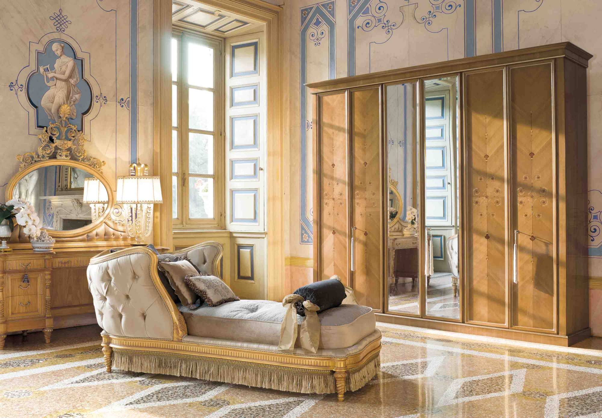 BelCor VE0766AX 01 T 01 wardrobe Versailles bedroom two central mirror doors high quality italian materials