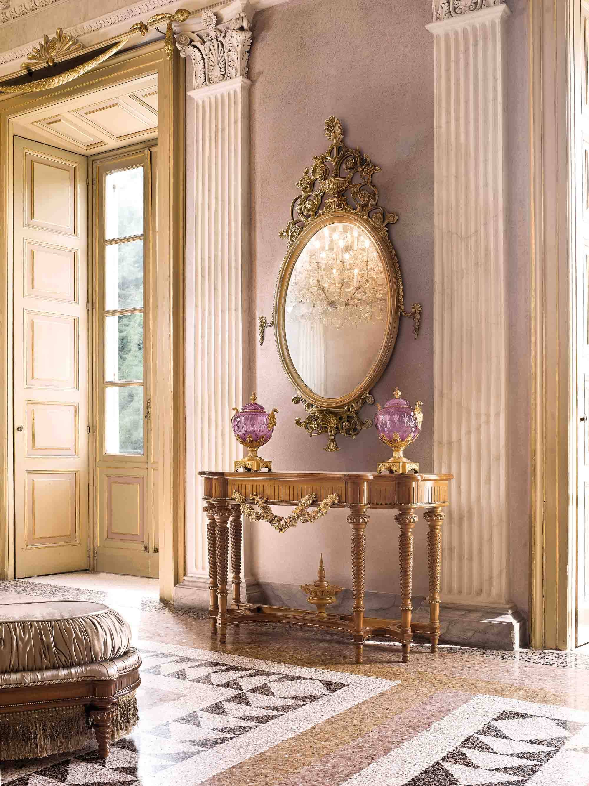 BelCor VE0692NX 01 T 01 mirror Versailles bedroom Meraviglia rich decorative carvings and friezes timeless classic italian style furniture