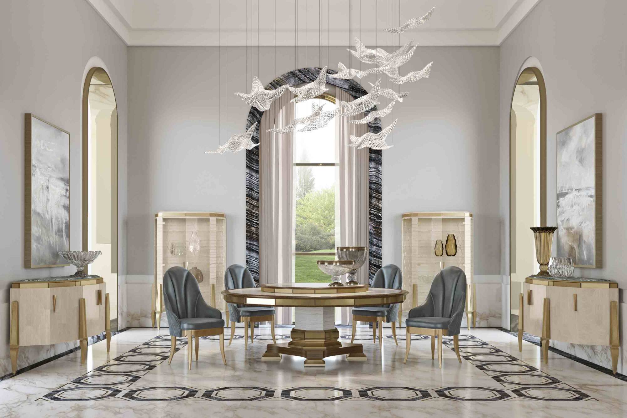 BelCor AD0181AX 01 T 01 armchair Audrey dining room Estasi gold blue decorations furnishings made in italy