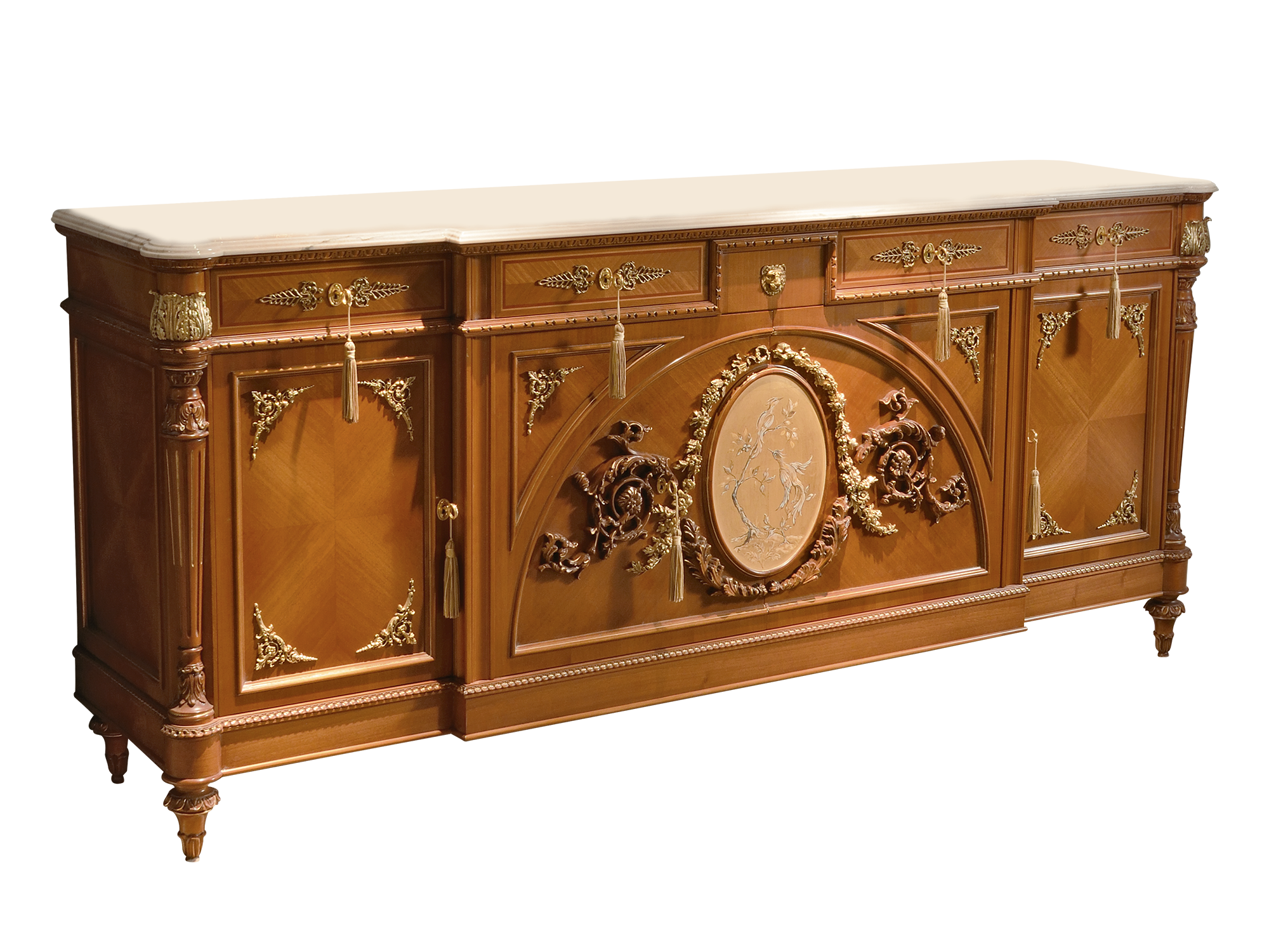 BelCor PA0134NX 01 S 01 sideboard Palladio living room Magnifica four upper drawers decorative bronzes elegant luxury furnishings
