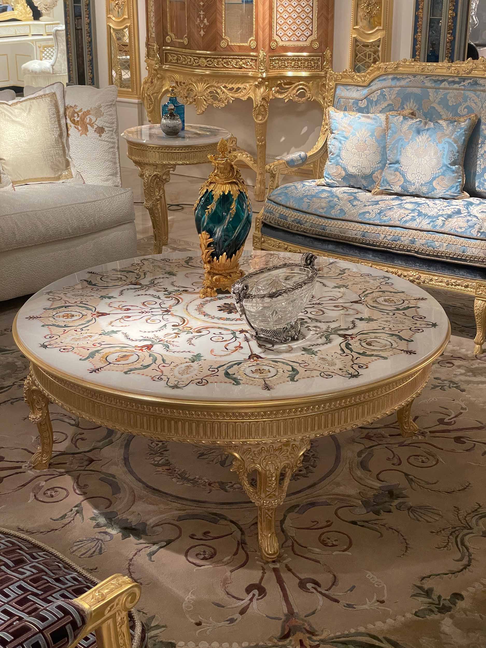 BelCor OS0282MX 02 T 02 central table Orsini living room Sublime inlaid marble detail italian luxury custom made