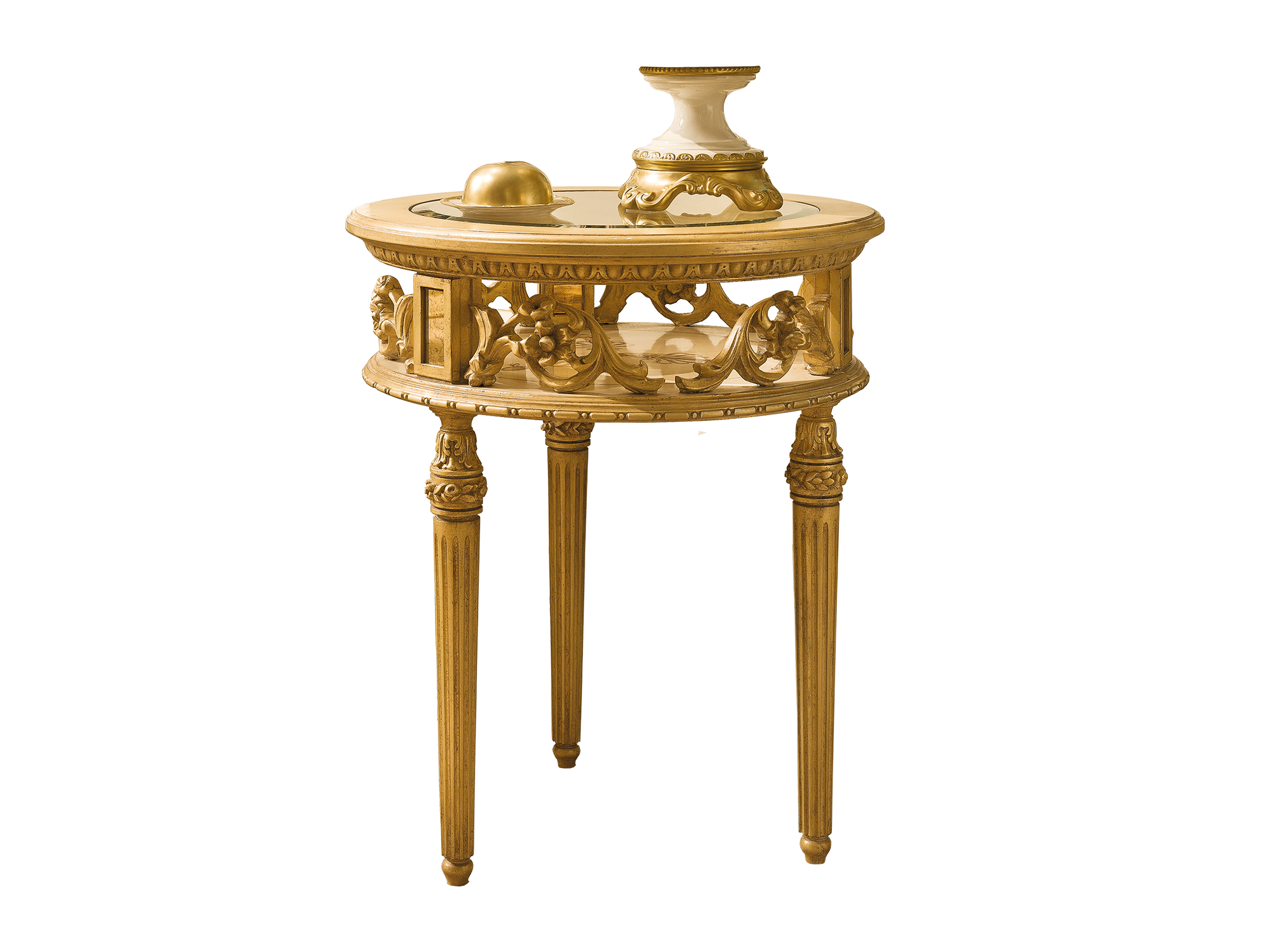 BelCor GD0281CY 01 S 01 side table Granducale entrance La Bellezza crystal insert wooden inlaid top interior inspiring italian classic projects