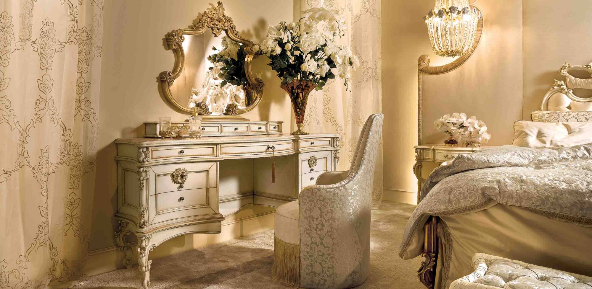 BelCor RG0662NX 02 T 01 dressing table Regale bedroom Fascino rich carvings structure made in italy custom made