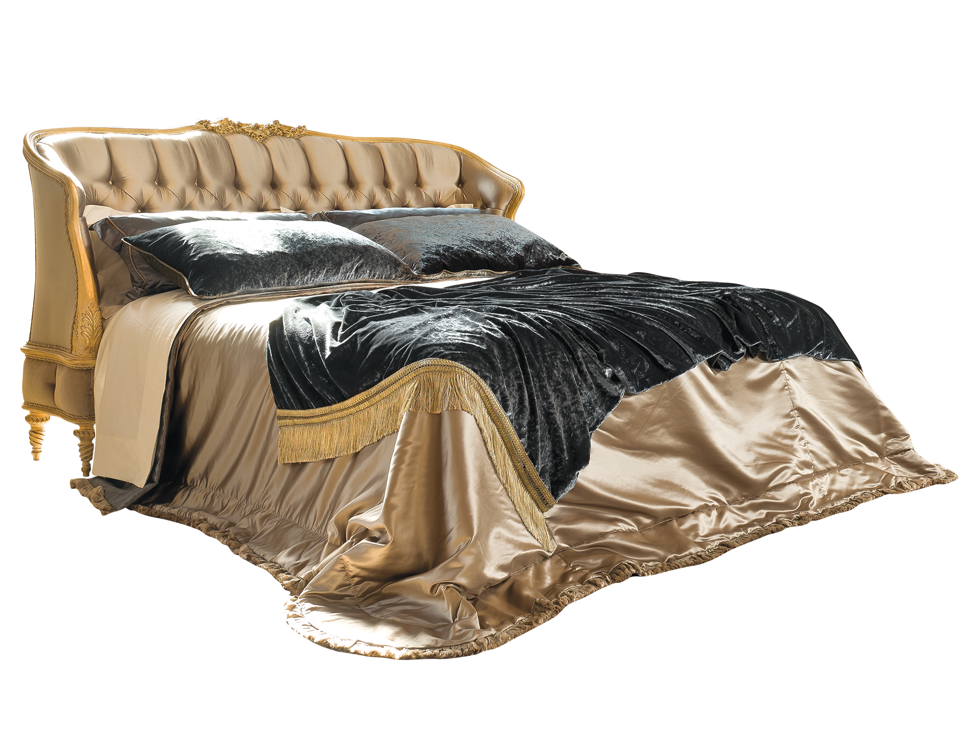 BelCor VE0525IY 01 S 01 bed Versailles dining room upholstered internal headboard premium italian classic luxury