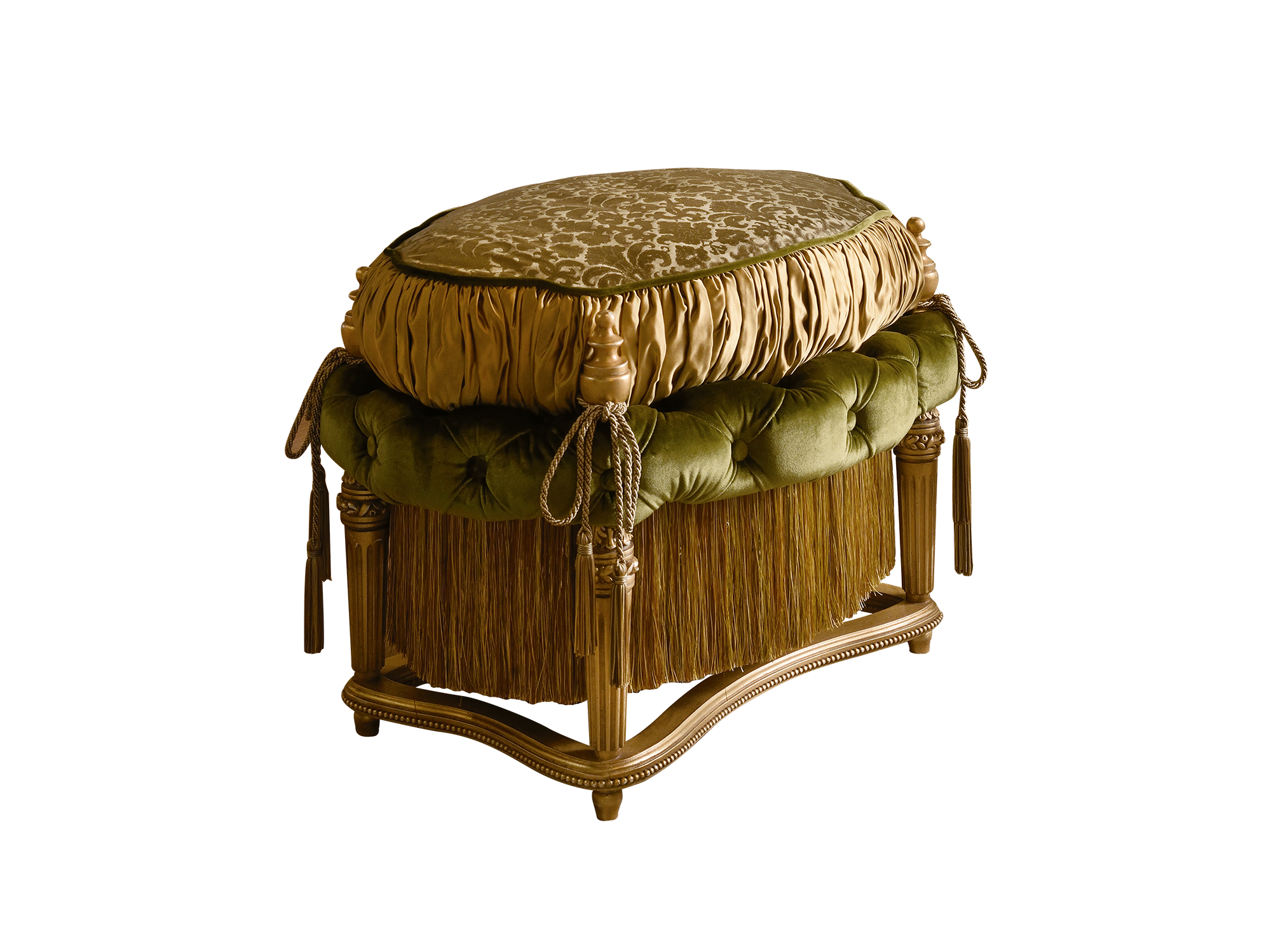 BelCor GD1551EZ 01 S 01 pouf Granducale entrance La Bellezza wooden structure cross vault handmade italian furniture