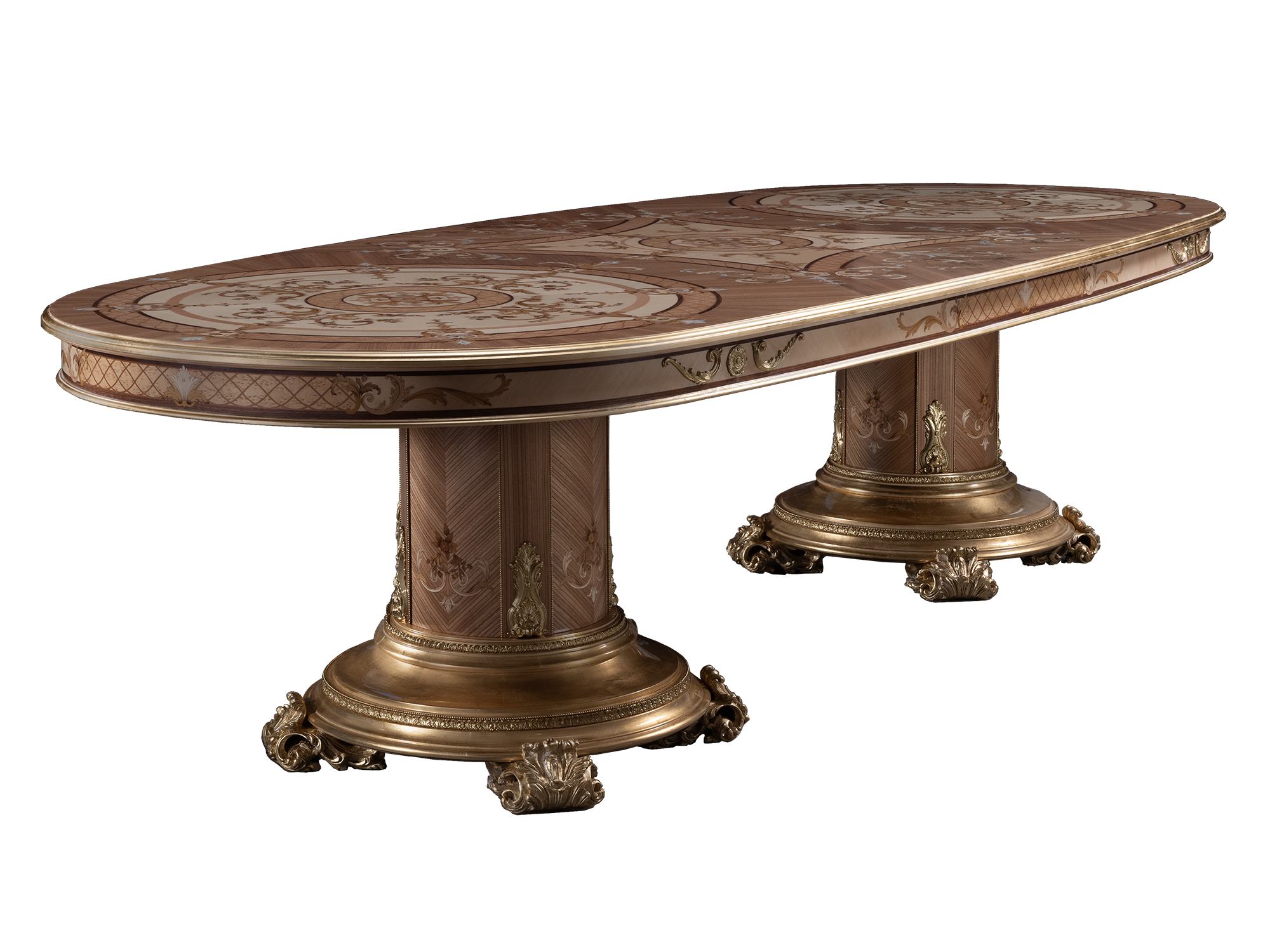 BelCor SF0155CX 01 T 01 dining table Sforza dining room Sublime inlaid decorations gold italian classic interiors