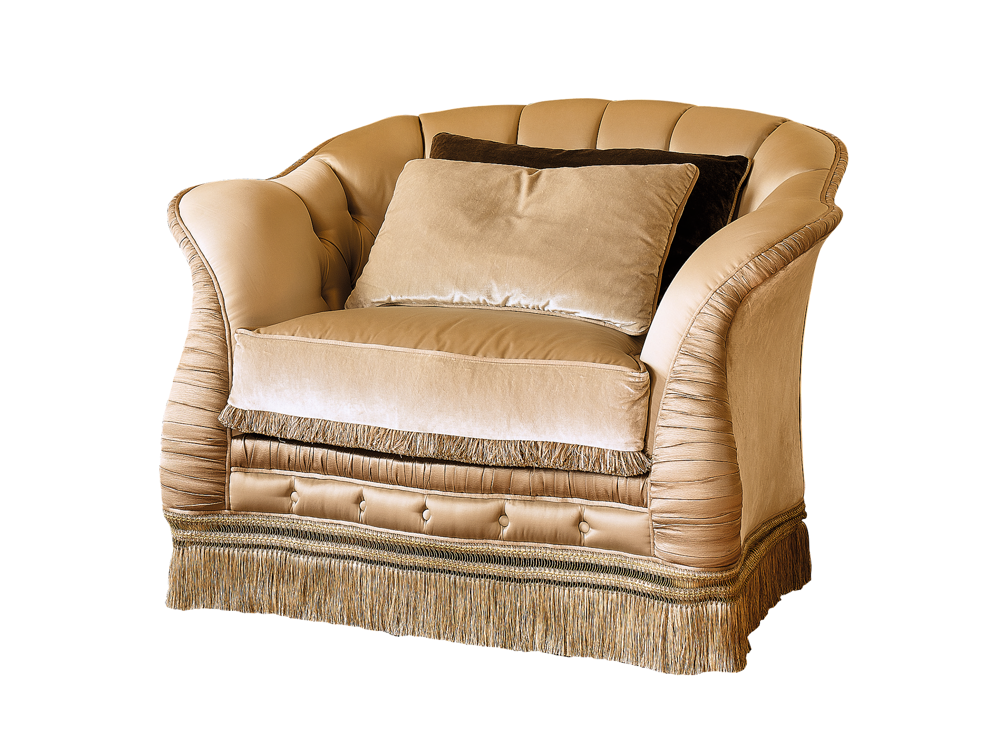 BelCor VE1511IX 01 S 01 armchair Versailles living room completely upholstered capitonné working luxurious made in italy furnishings furnitures