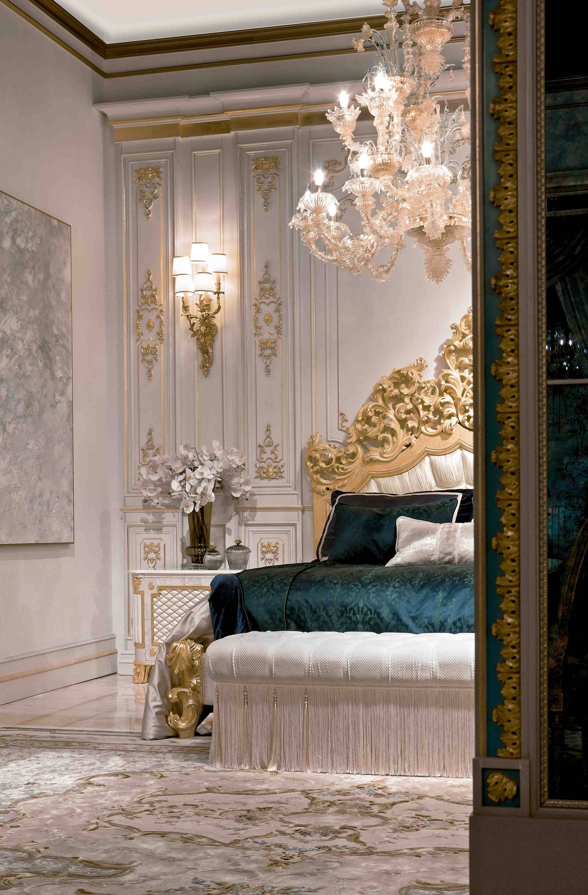 BelCor PS0525IX 02 T 01 bed Phatos bedroom Incanto golden foot side rails custom made italian furniture