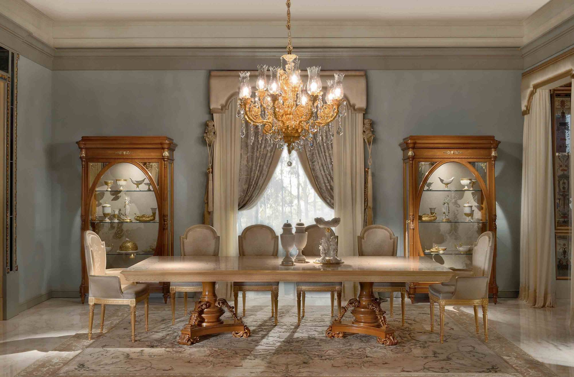 BelCor PA0155CX 02 T 01 dining table Palladio dining room Magnifica wooden bases walnut luxury italian custom made