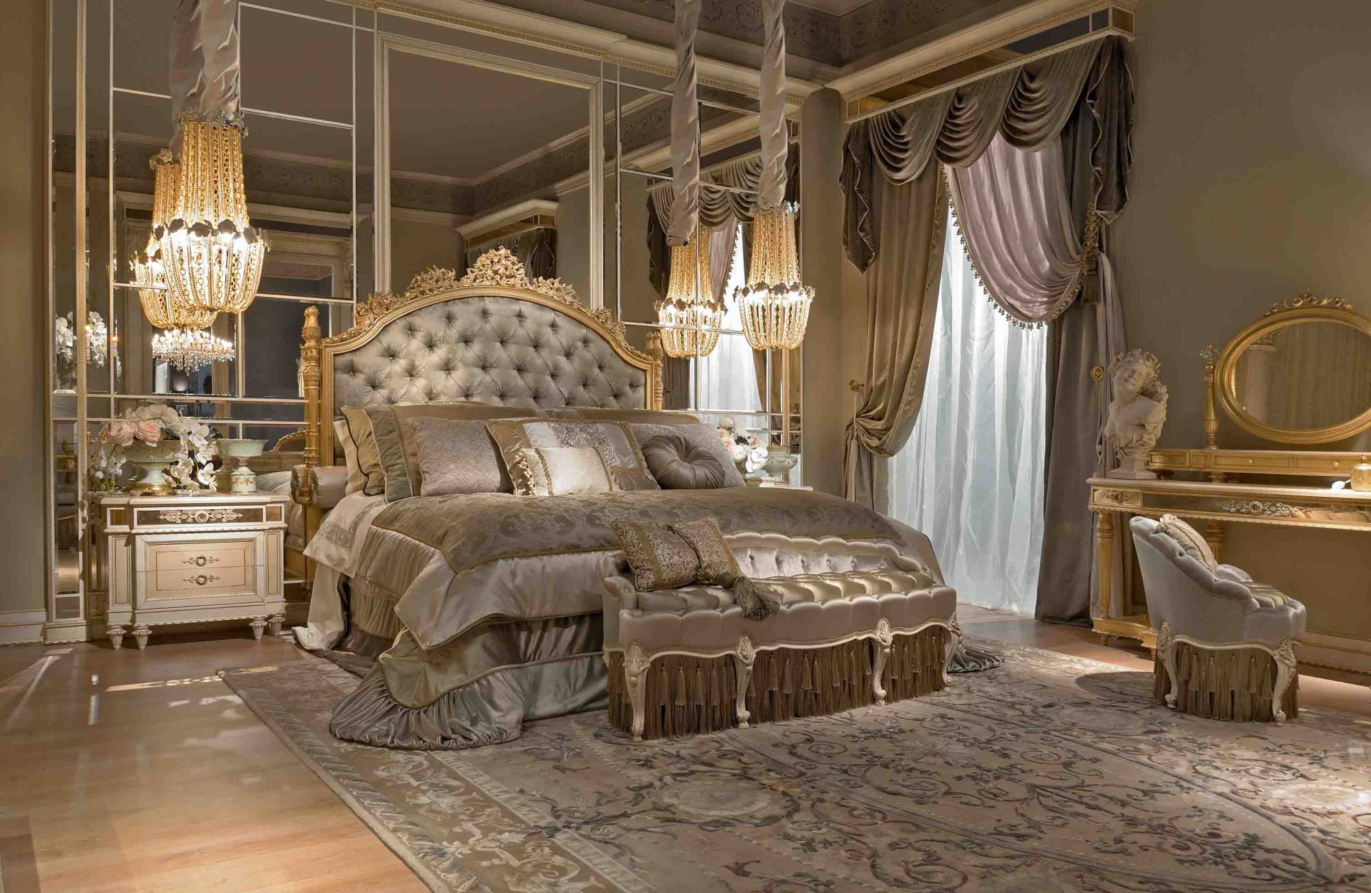 BelCor GD0642CX 01 T 01 night table Granducale bedroom Fascino three drawers handmade decorations exclusive italian craftsmanship interiors
