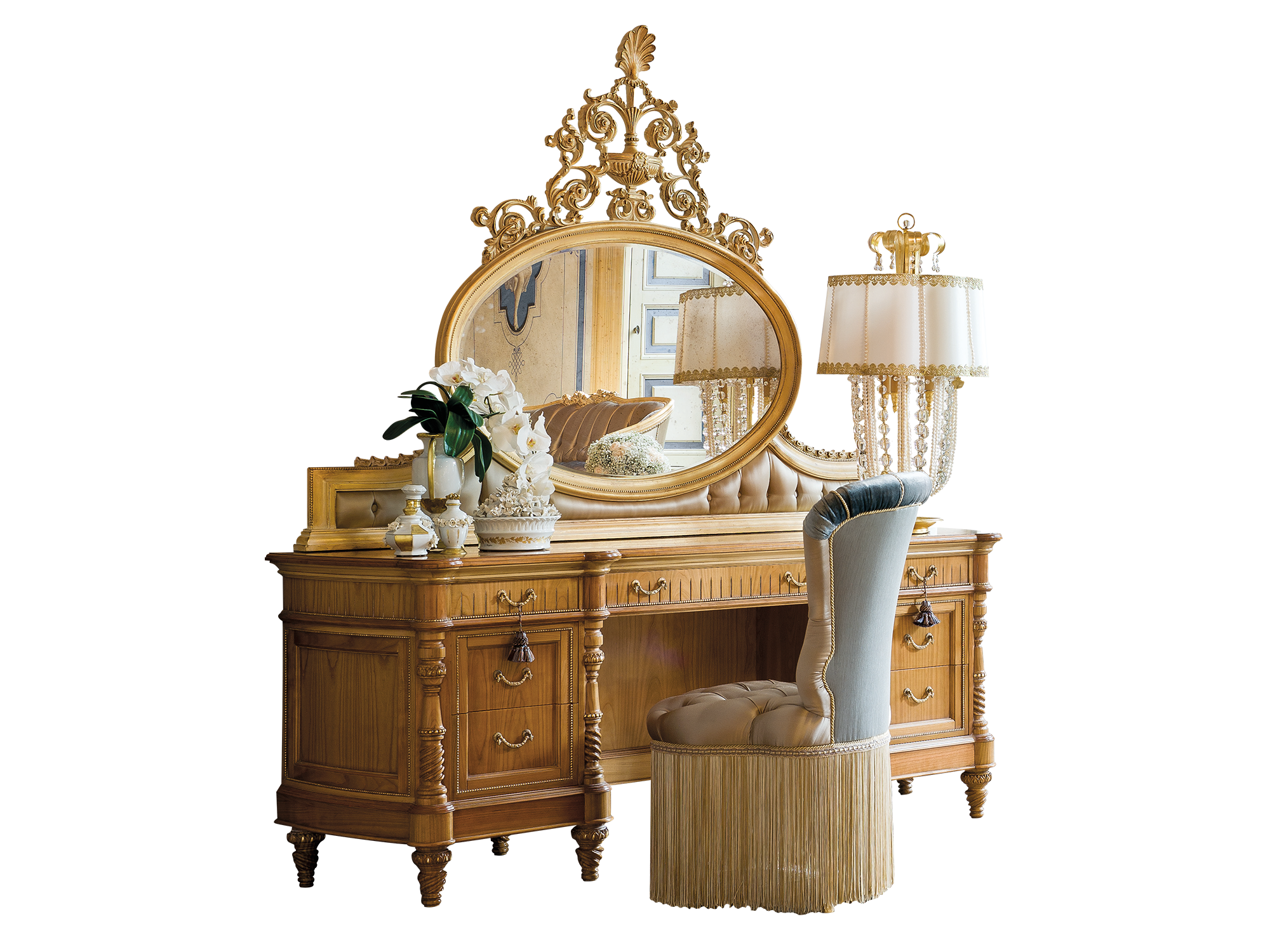 BelCor VE0662NX 01 S 01 dressing table Versailles bedroom cherry wood top high quality italian materials