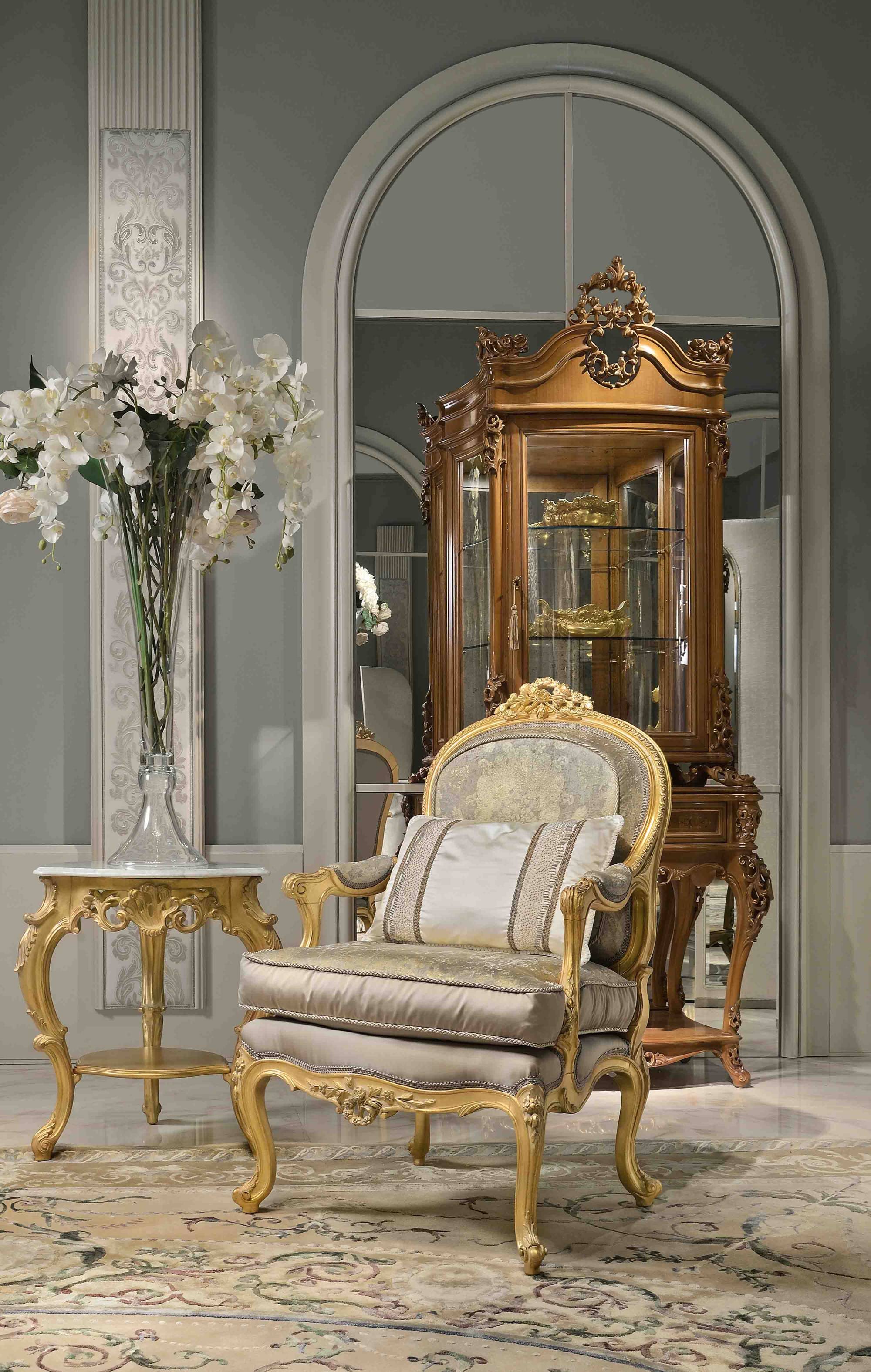 BelCor DL1511LX 01 T 01 armchair Delia living room Meraviglia luxury interiors golden carving decorated exclusive luxury seating