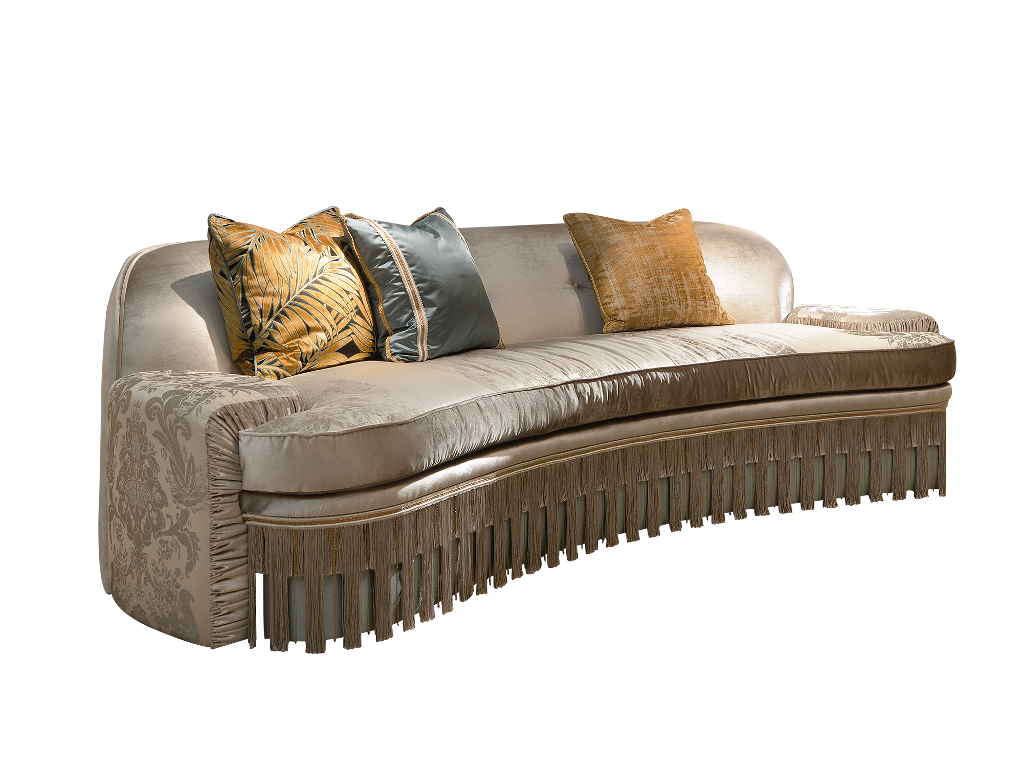 BelCor DV1513IX 01 S 01 sofa Dolce Vita living room Estasi upholstered curved shape refined made in italy design