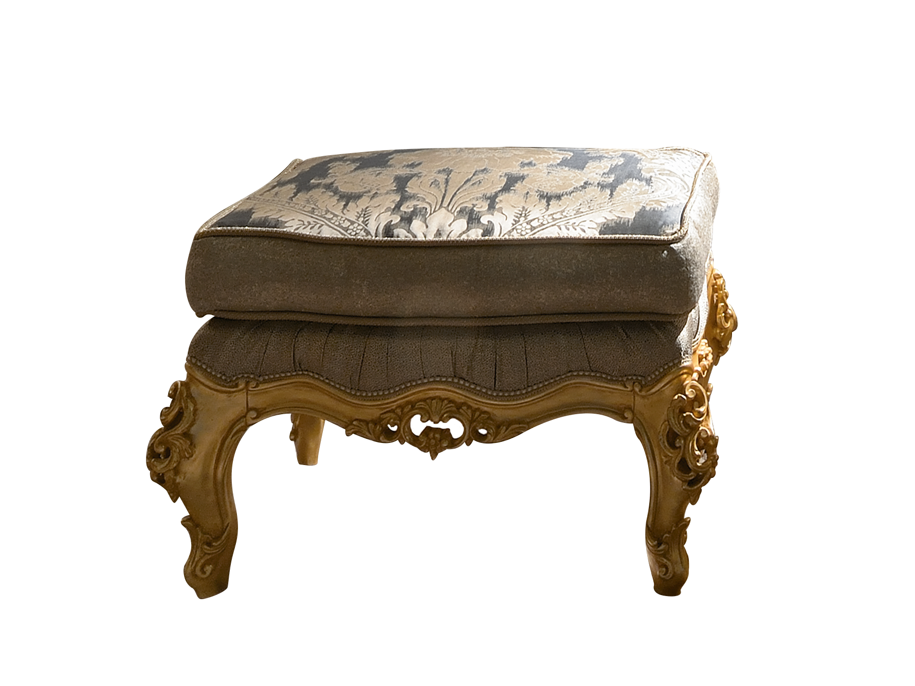 BelCor MS1551DX 01 S 01 pouf Majestic living room Eleganza rich carvings structure made in italy custom made furnistures