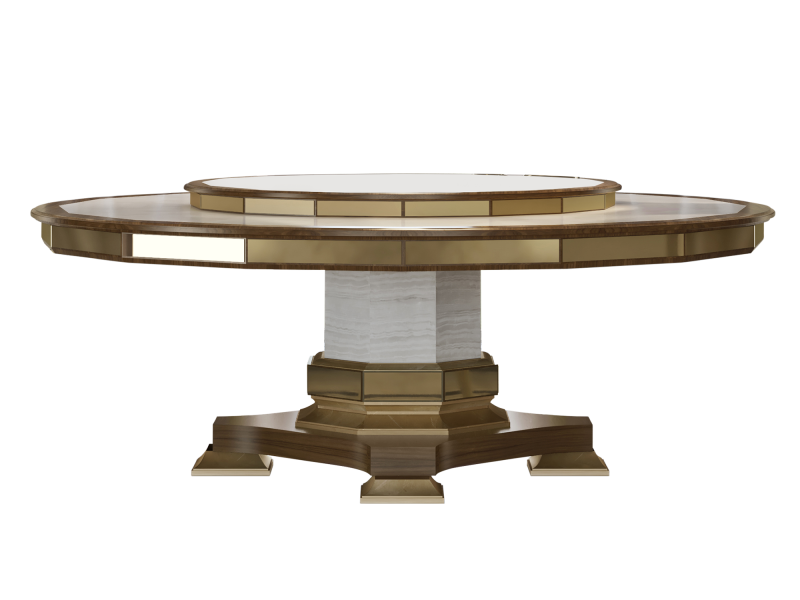 BelCor EG0154AX 01 S 01 dining table Ego dining room Estasi sycomore frisé walnut timeless italian elegance interiors