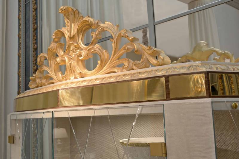 BelCor EG0102AX 01 T 01 showcase Ego dining room Estasi Top elegant carving handmade luxury italian furniture