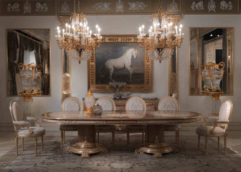 BelCor SF0155CX 03 T 01 dining table Sforza dining room Sublime gold table legs iconic italian furniture design