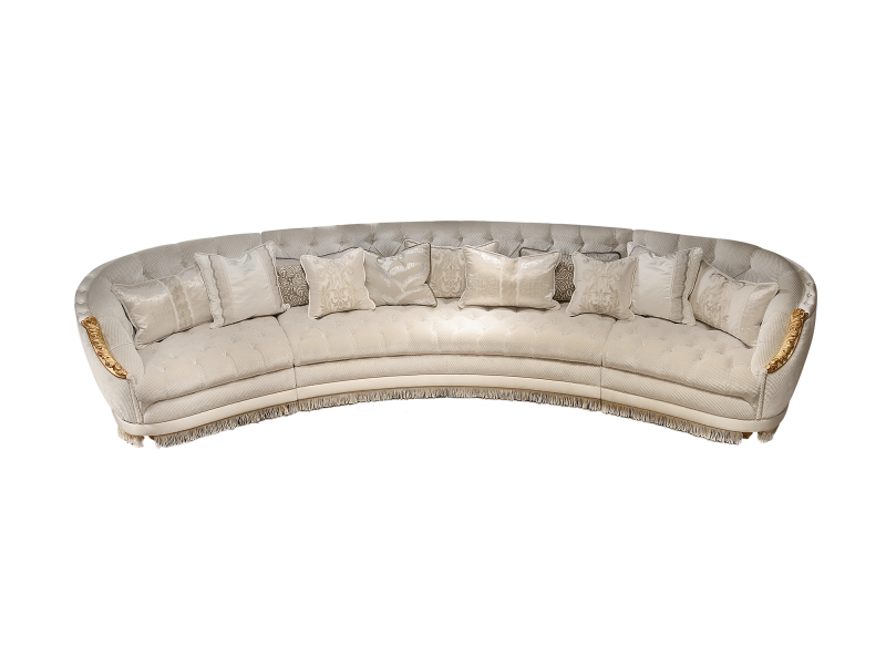 BelCor PA0301 01 S 01 modular sofa Palladio living room Meraviglia sophisticated white gold interior inspiring italian classic projects