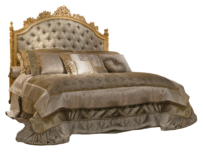 BelCor GD0525IX 01 S 01 bed Granducale bedroom Prodigio precious carvings small decorative columns elegant luxury furnishings
