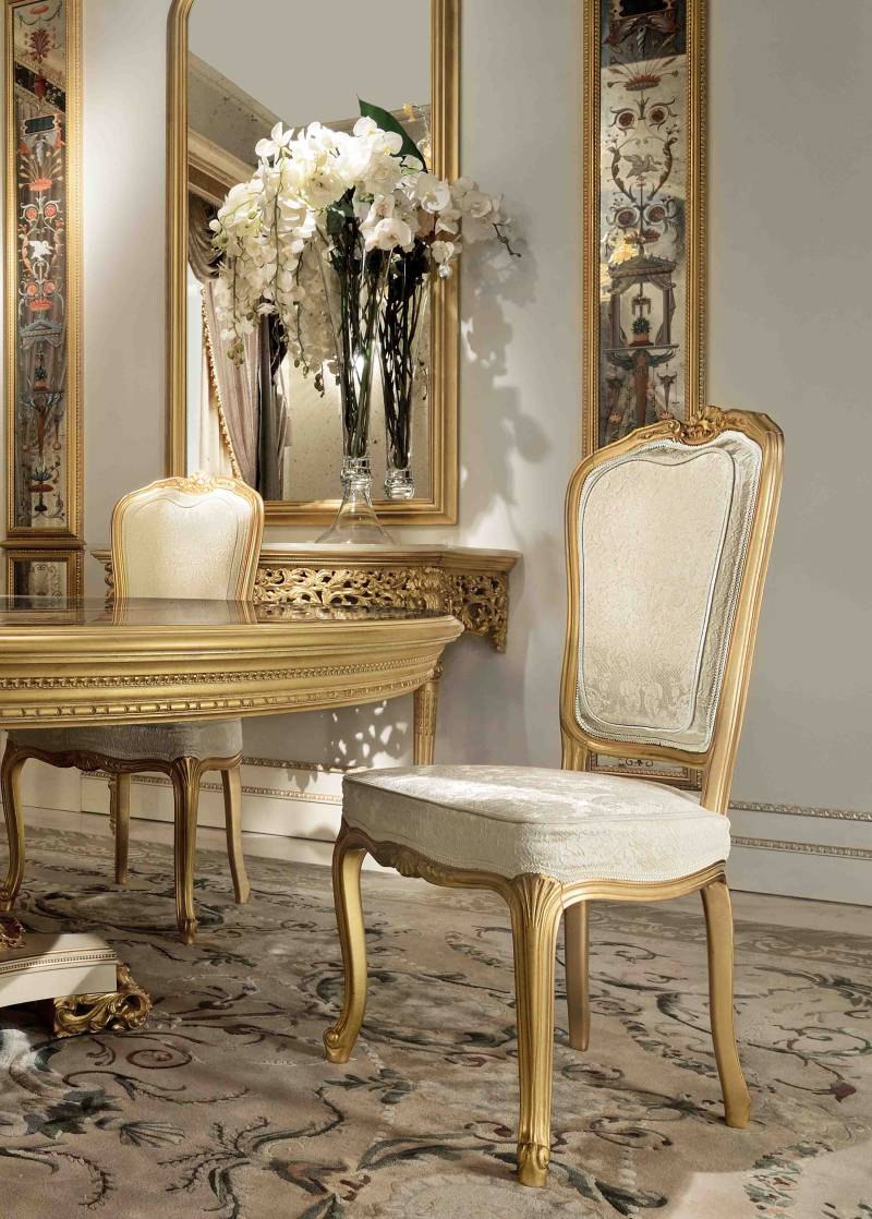 BelCor FD0171BX 01 T 01 chair Fidia dining room Meraviglia gold chair table palladio luxurious italian classic furniture design