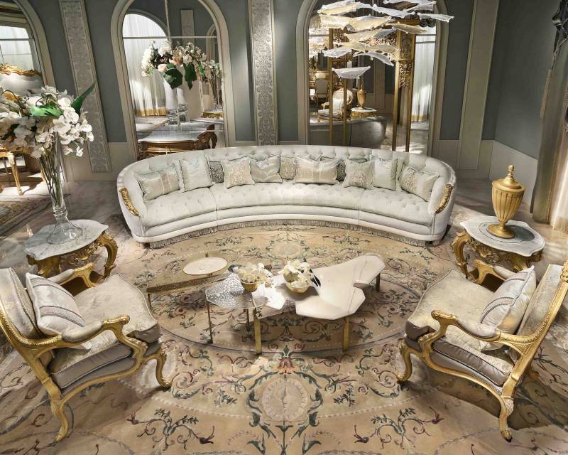 BelCor PA0301 02 T 01 modular sofa Palladio living room Meraviglia armchair delia small table artisanal italian classic luxury interiors