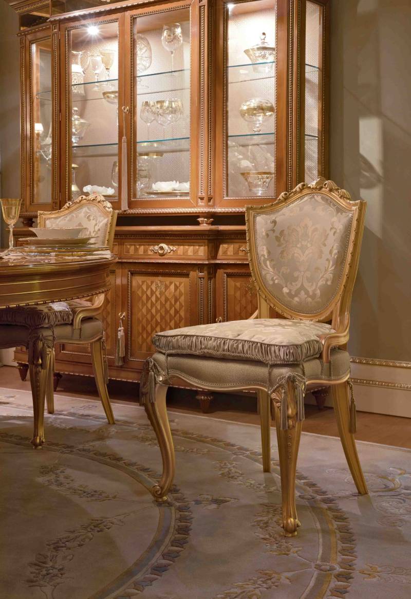 BelCor GD0171BY 01 T 01 chair Granducale dining room Bellezza pleated working lateral side timeless italian elegance interiors